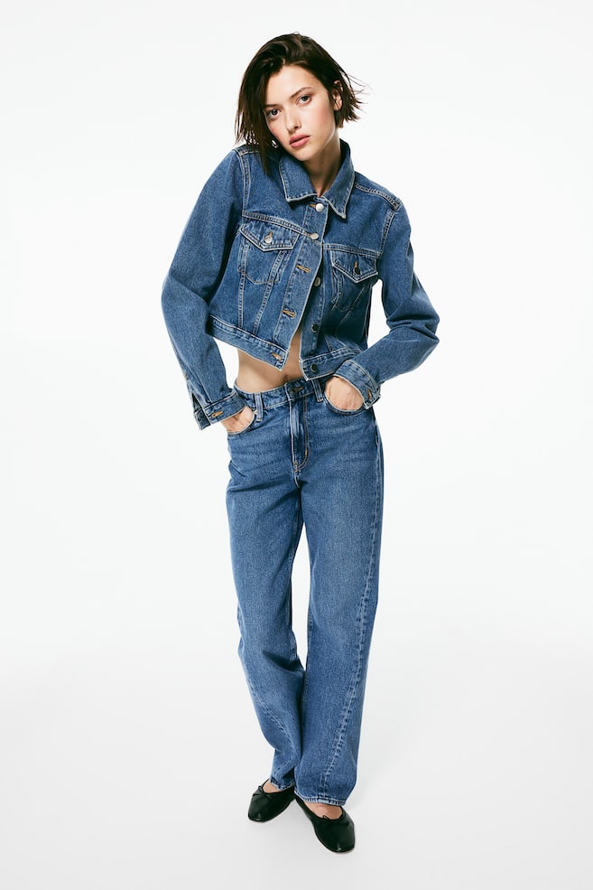 Straight High Jeans - Blu denim/Blu denim medio - 3