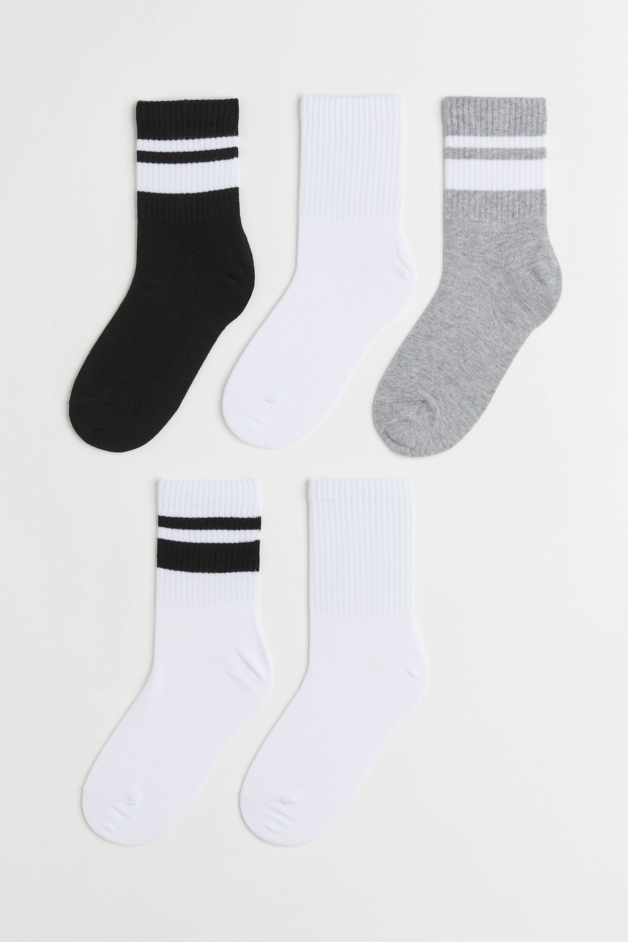 Xem ảnh lớn hơn: Bộ 5 đôi tất - Màu đen/Trắng - Ladies | H&M VN 1