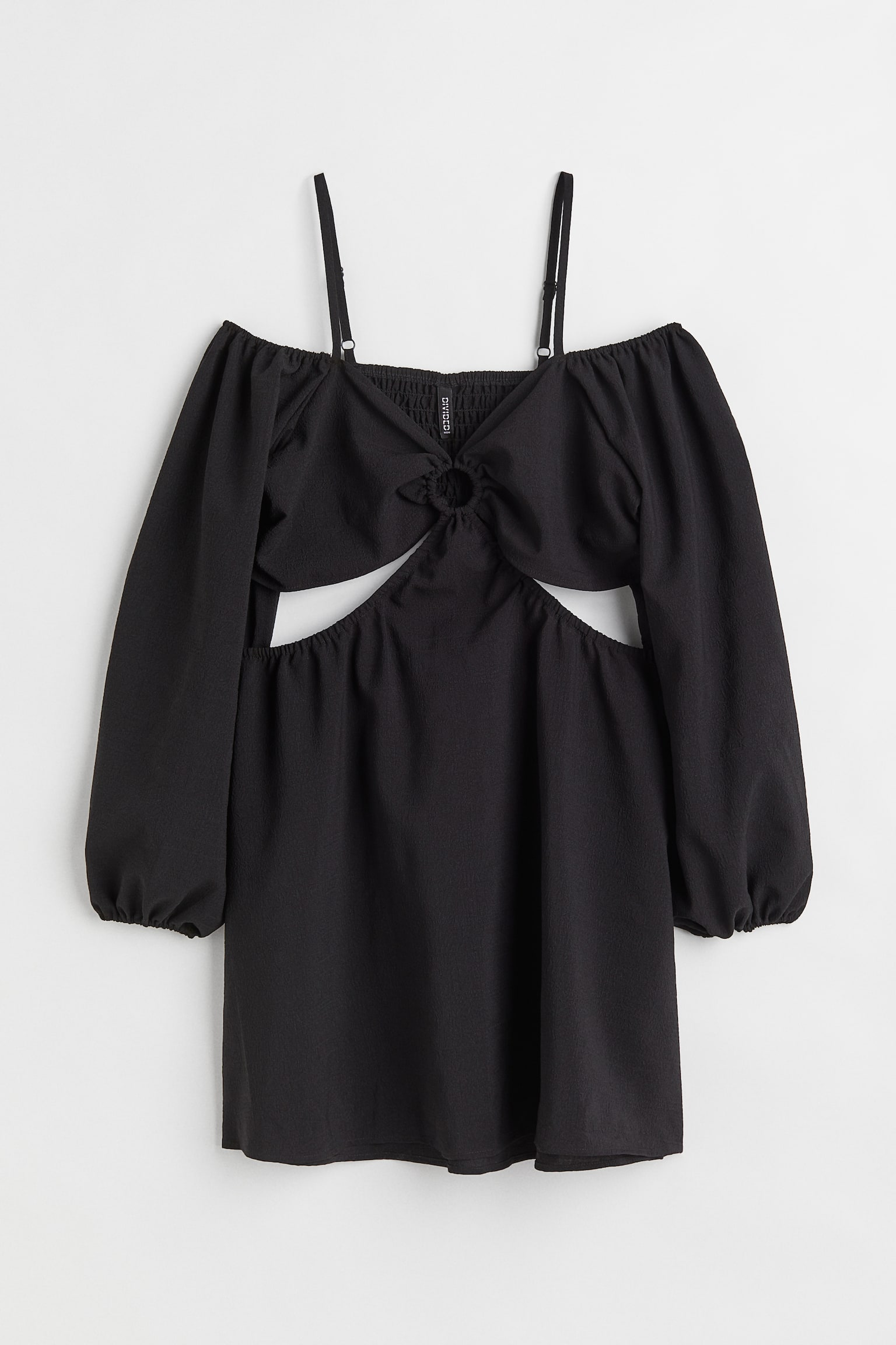 H&M+ Robe courte découpée - Noir - 1