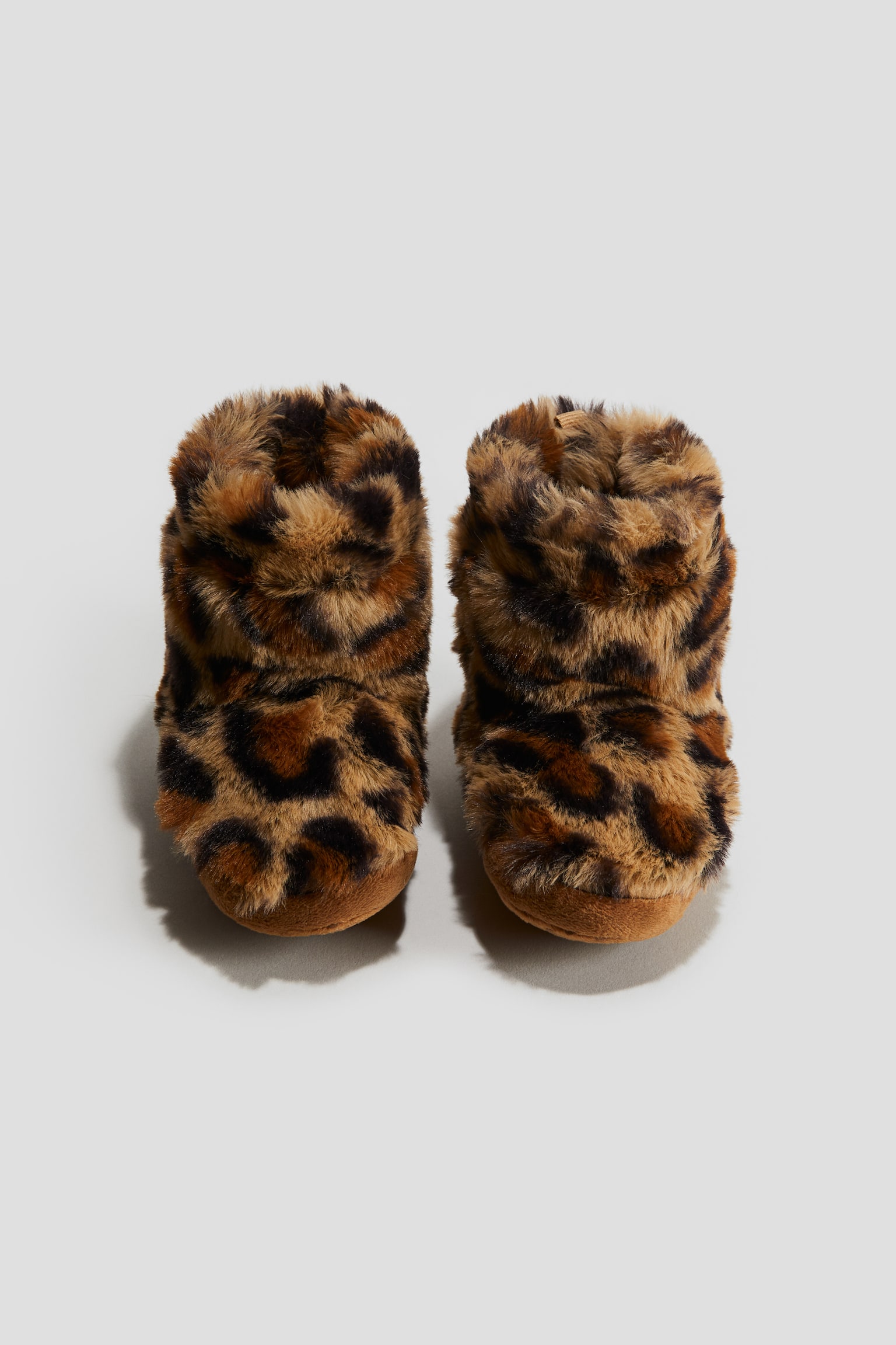 Soft-sole fluffy slippers - Beige/Leopard-print/Brown/Bear/Light beige/Bunny - 2