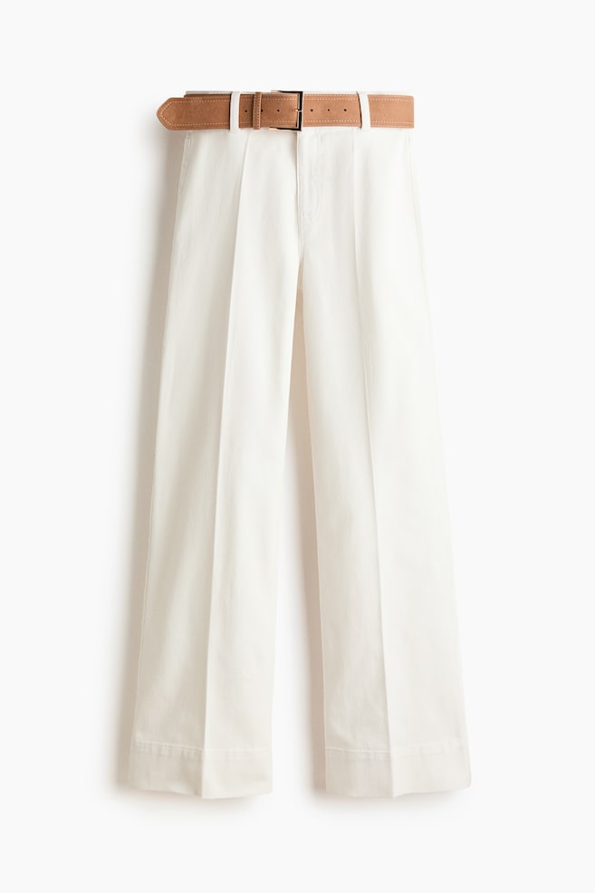 Bootcut High Waist Jeans - White - 1