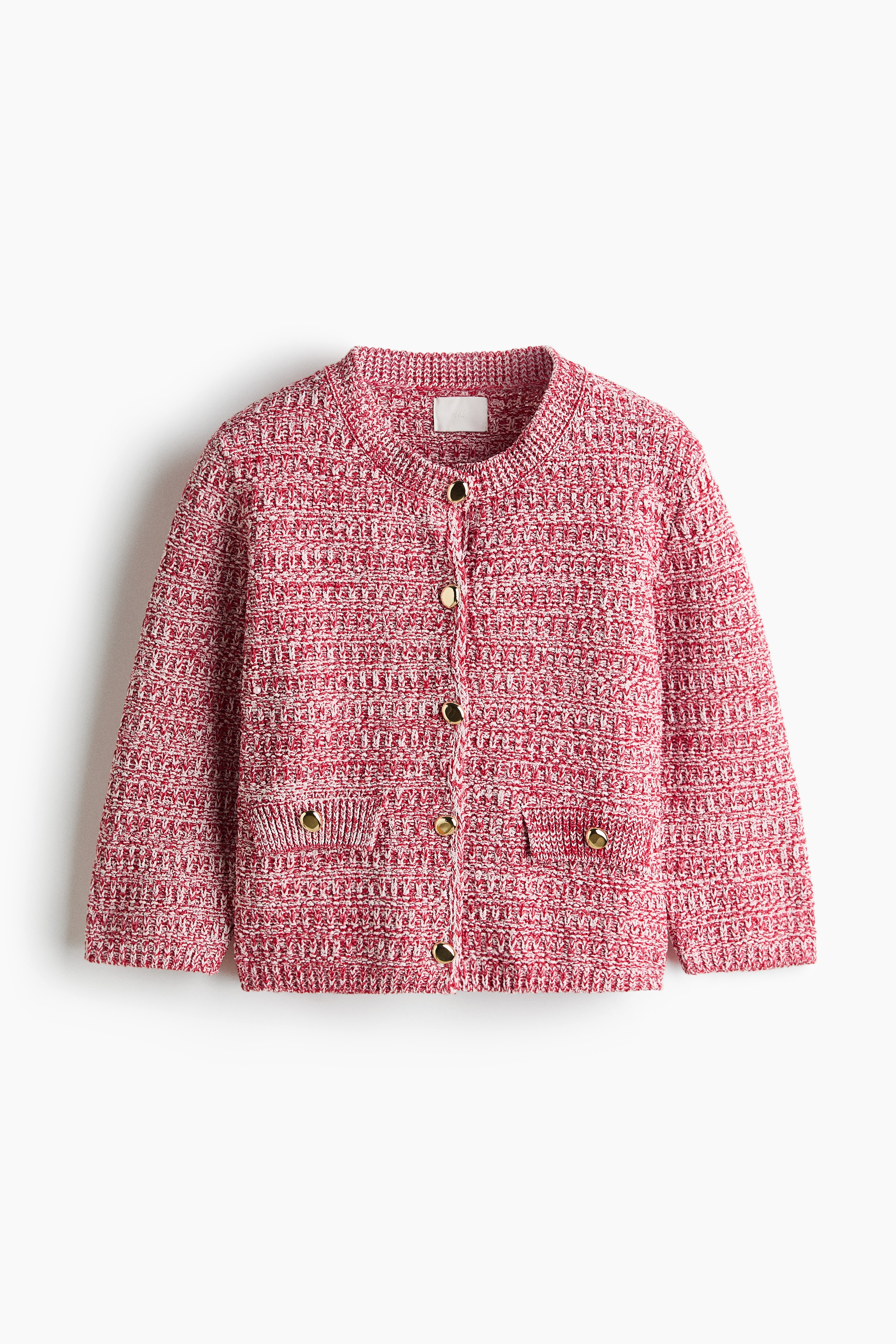 Gilet en maille texturée - Rouge/Bleu
