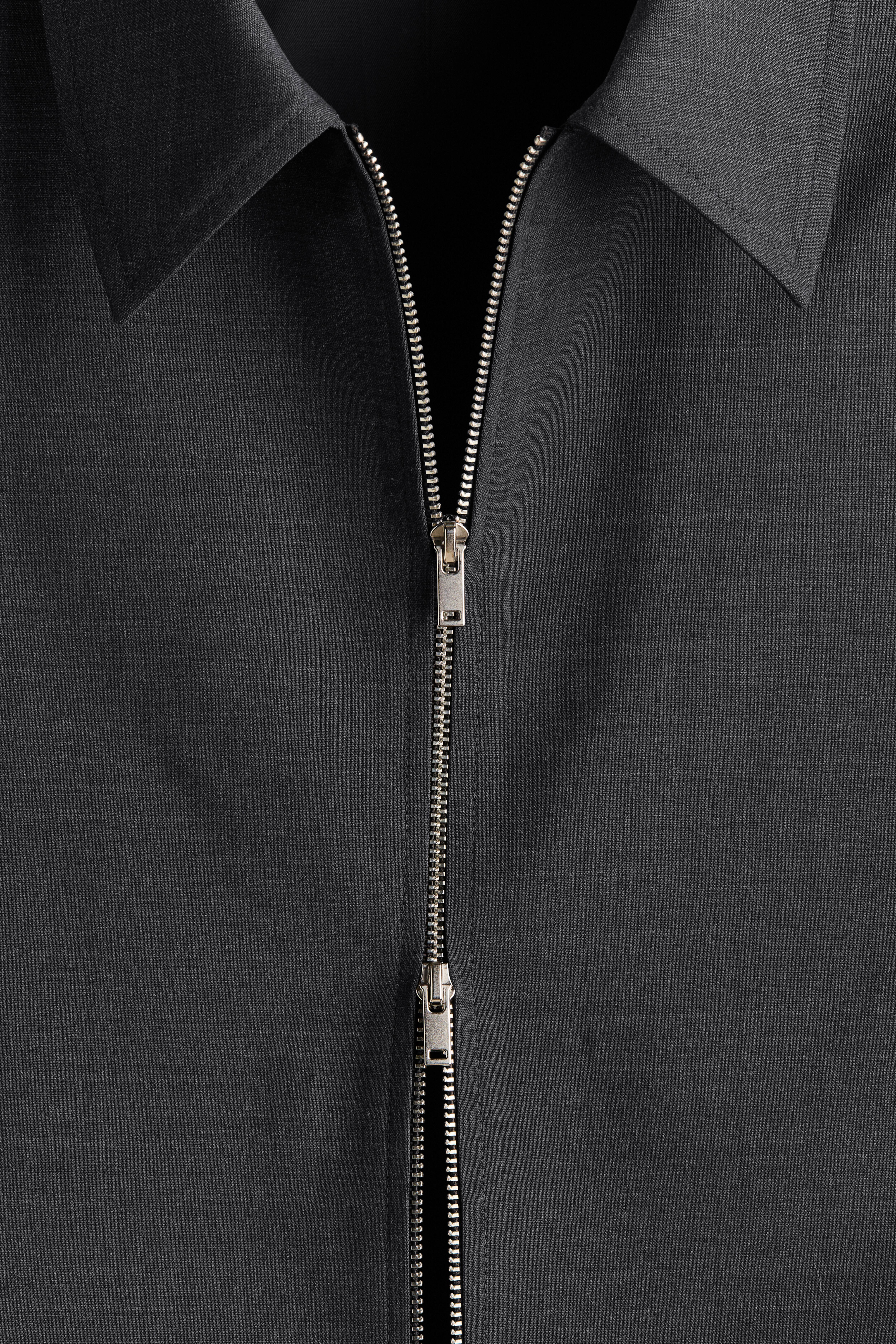 Veste avec col en laine mélangée