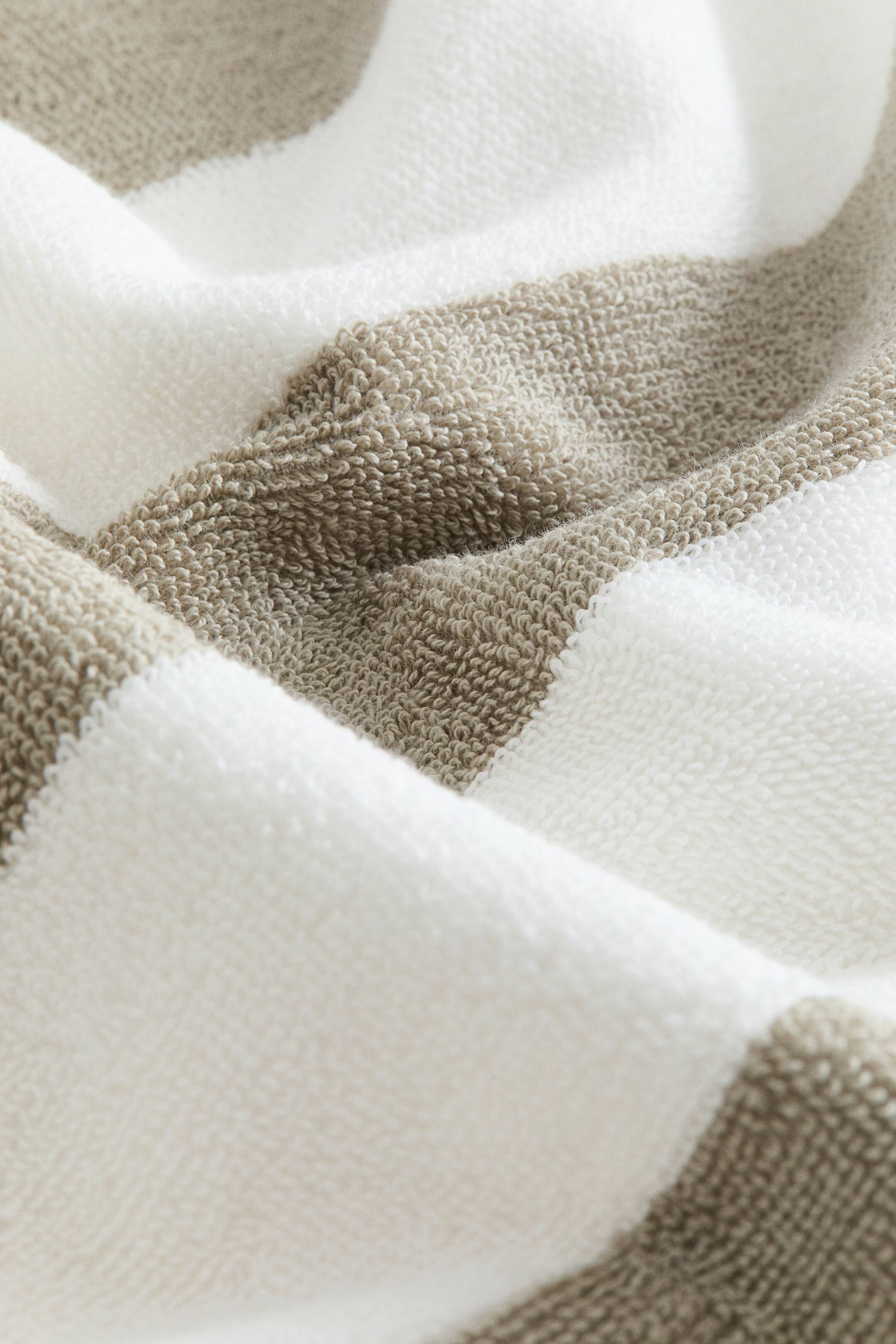 View larger image: Bath towel - Sage green/White striped - Home All | H&M IN 3