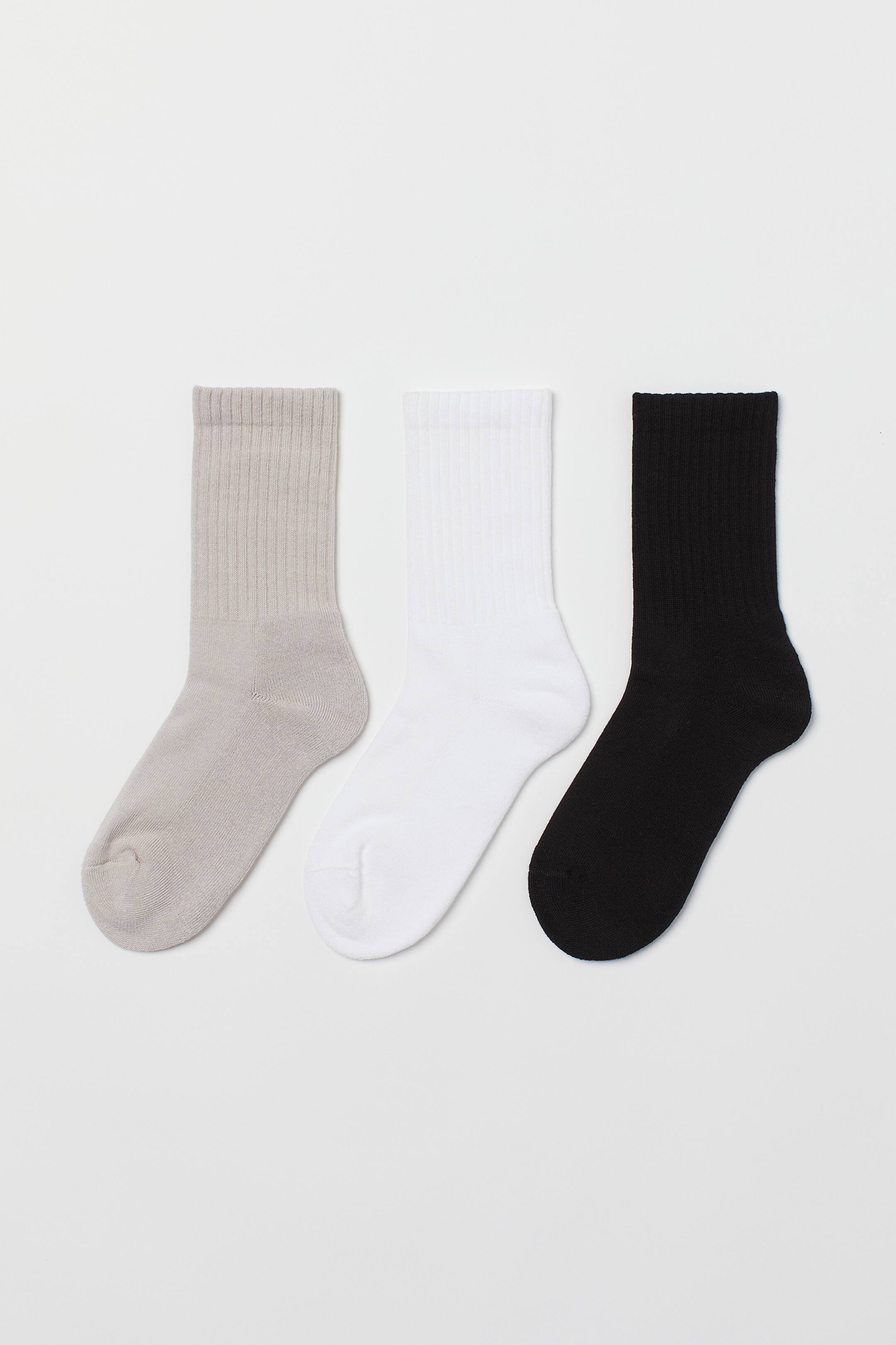 View larger image: 3-pack socks - Beige/Black - Ladies | H&M 1