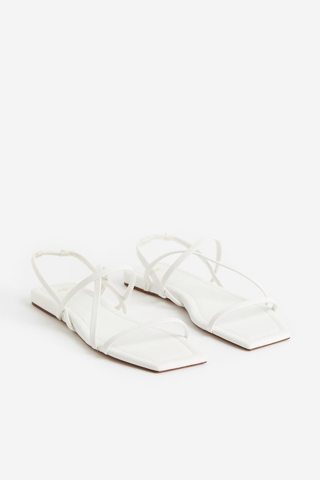 Sandales à brides fines - Blanc/Noir - 4