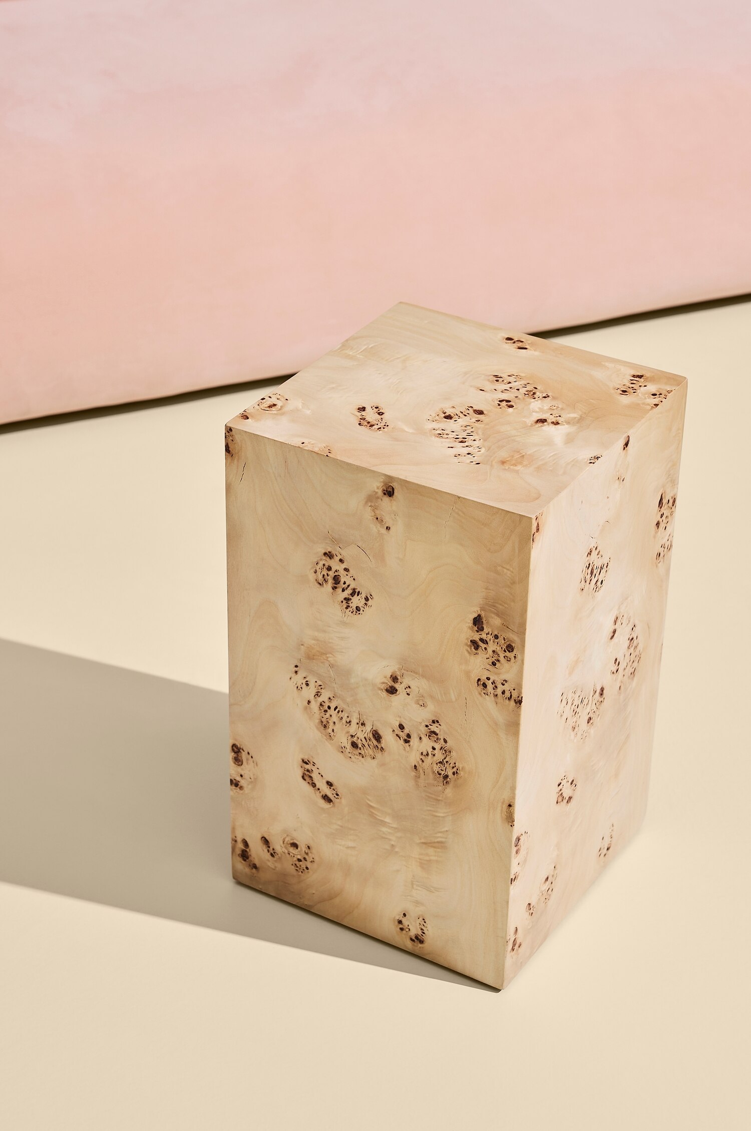 Pebble Side Table - Root Veneer/Teak Veneer