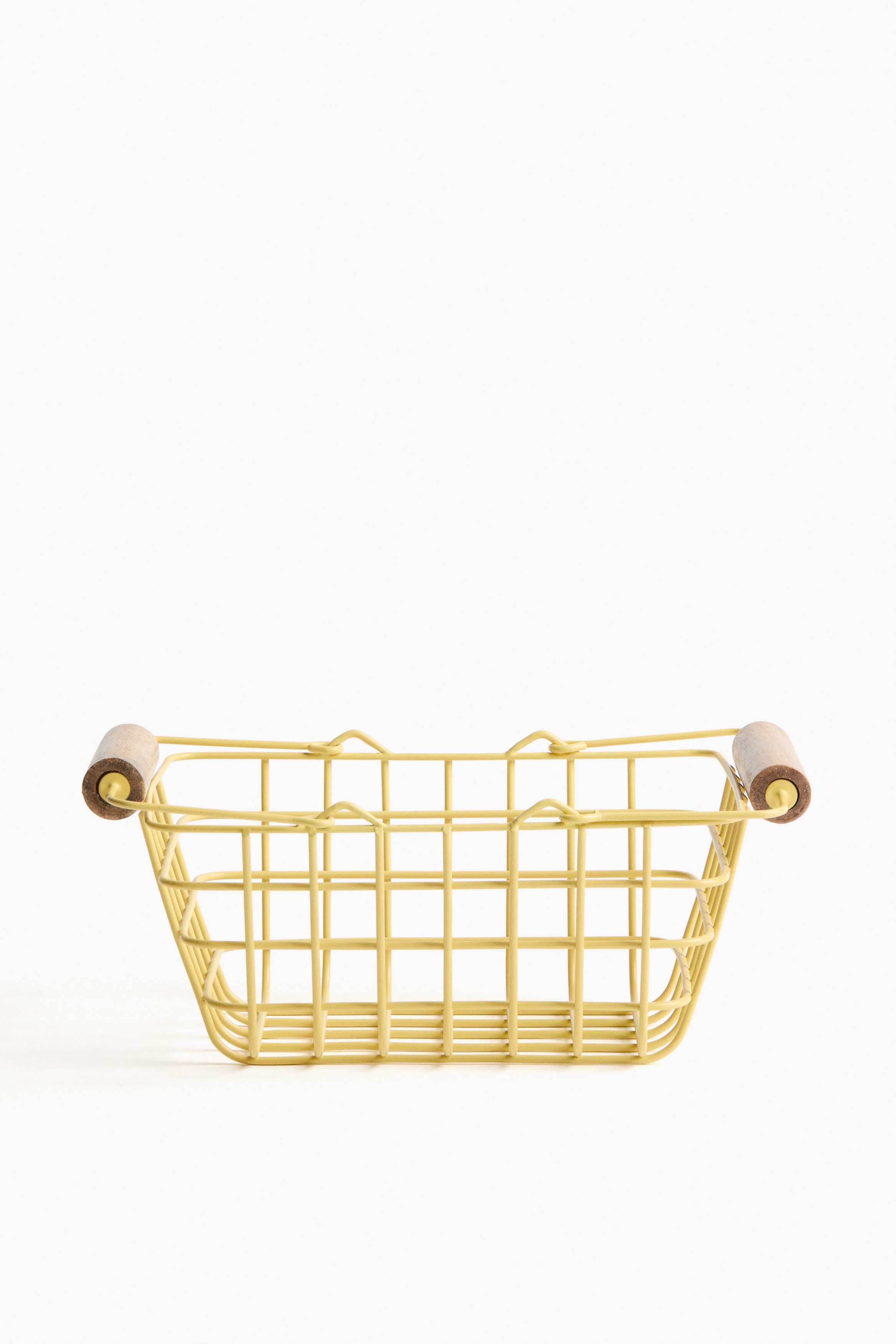 Handlekurv i metall til barn - Lys gul