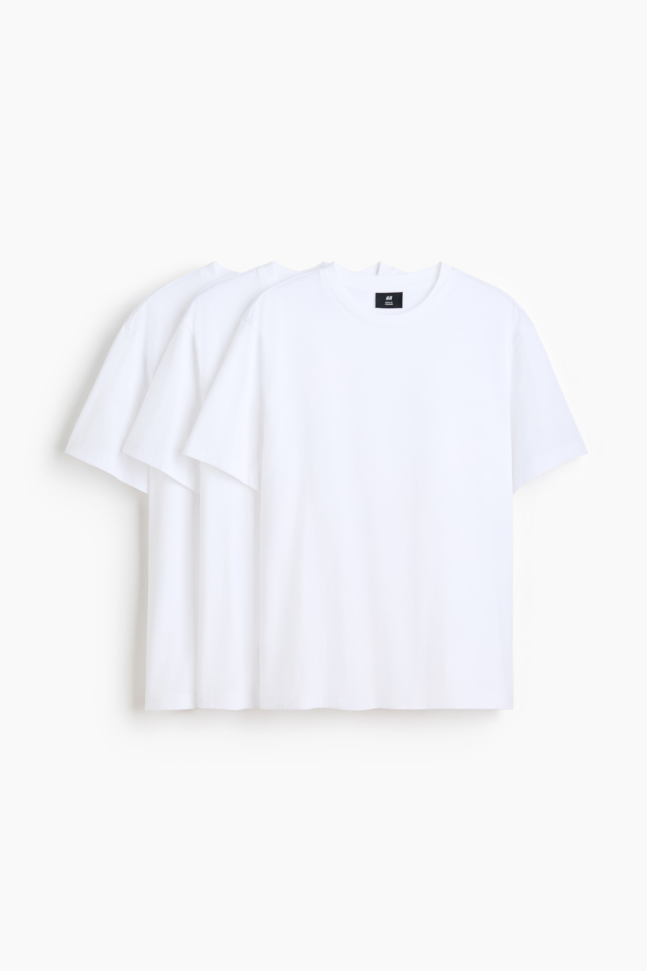 View larger image: 3-pack Regular Fit T-shirts - White - Men | H&M SG 1