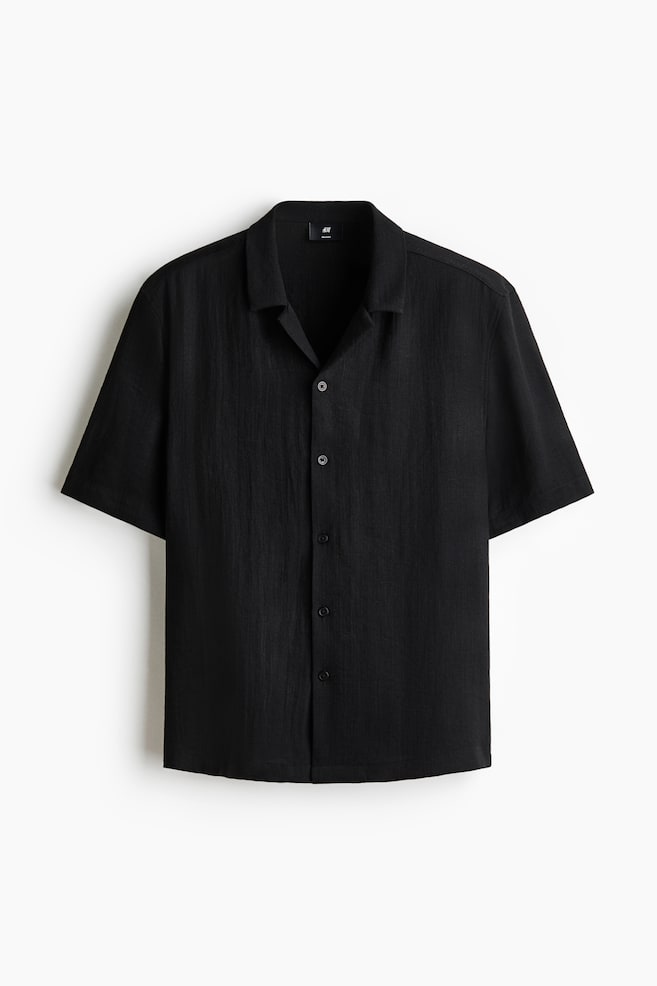 Relaxed Fit Resort shirt - Black/Beige/Dark khaki green/Dark blue - 1