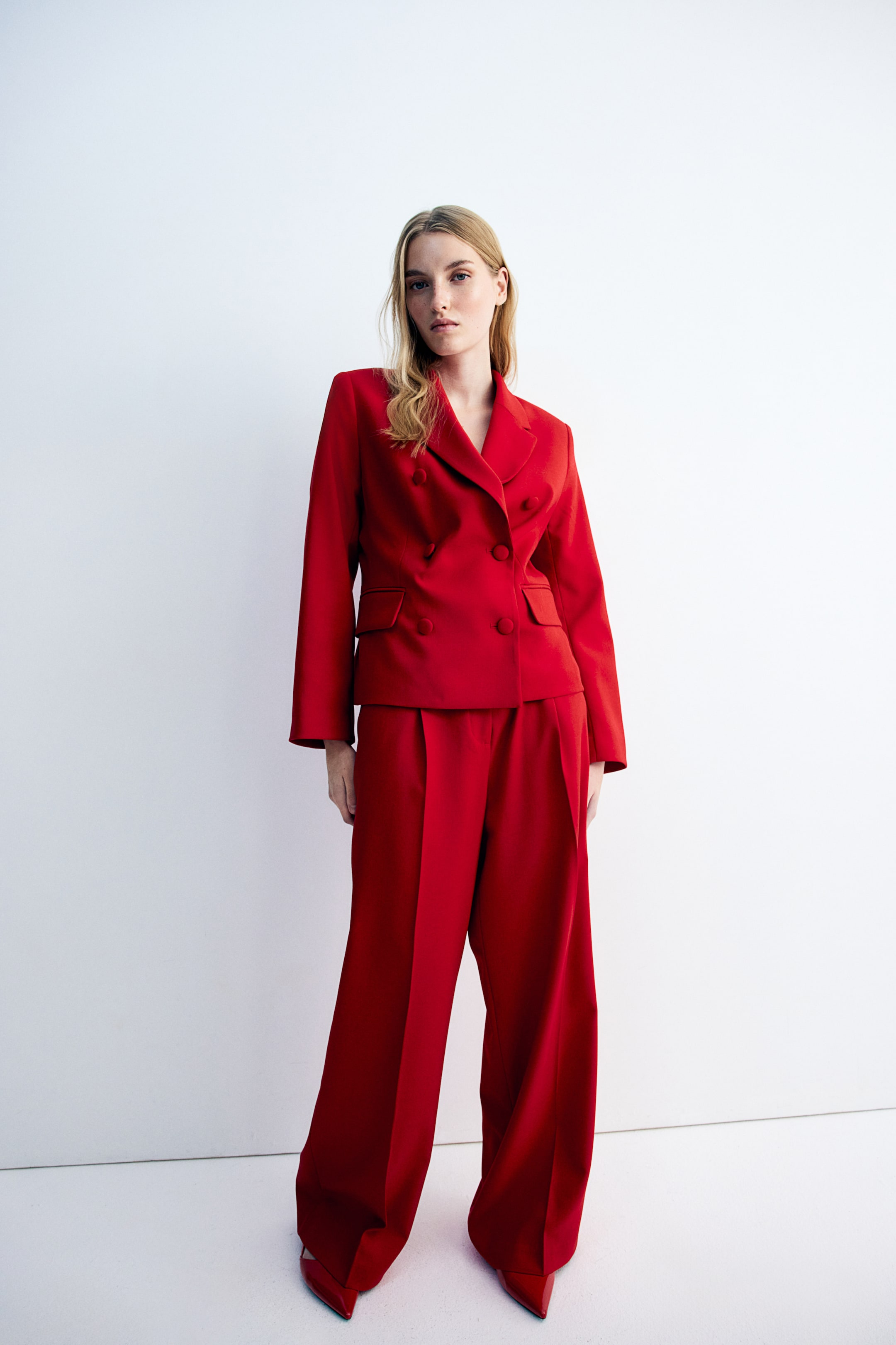 Straight-Cut Dress Pants - Red - Ladies | H&M US