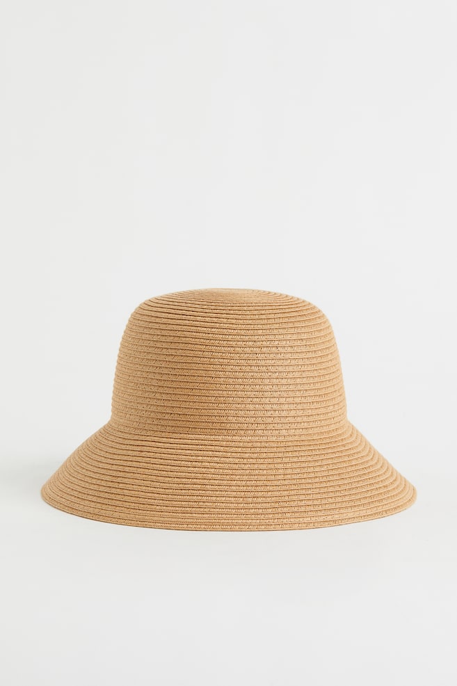 Straw bucket hat - Beige - 2