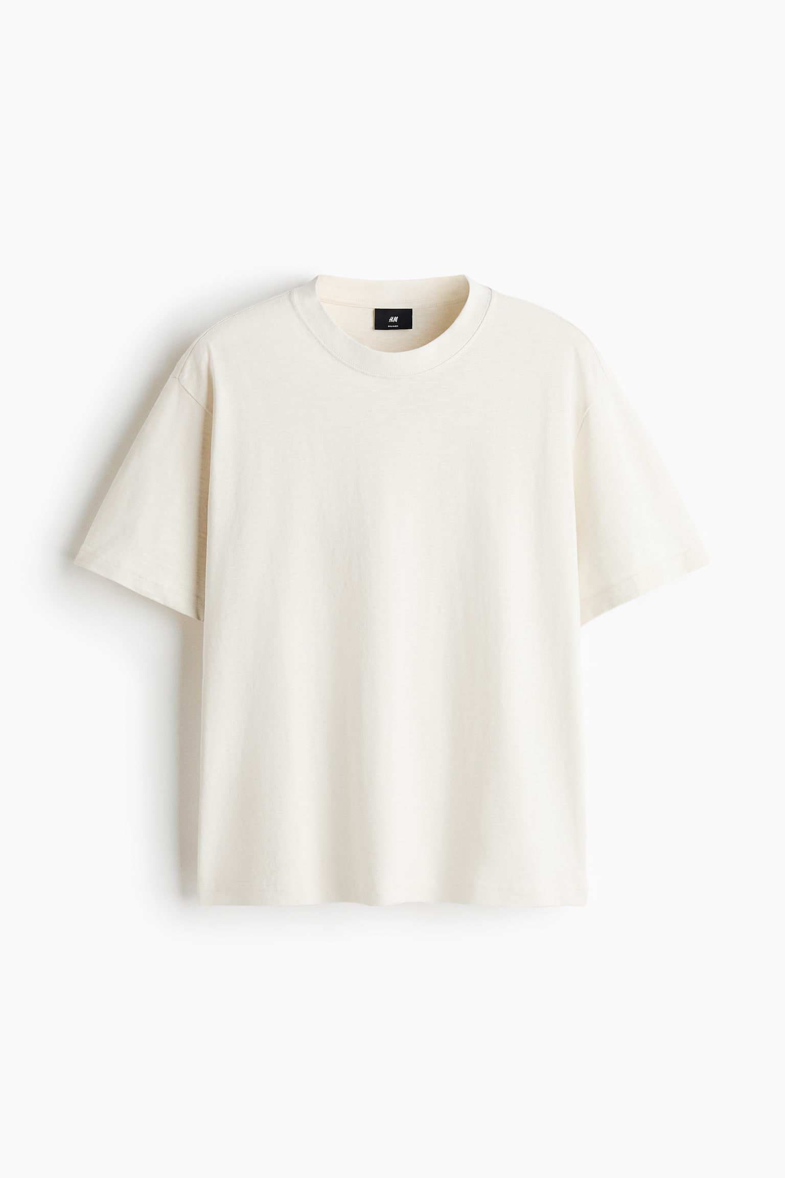 Relaxed Fit Cotton T-shirt - Cream/Black/Brown/Dark khaki green - 1