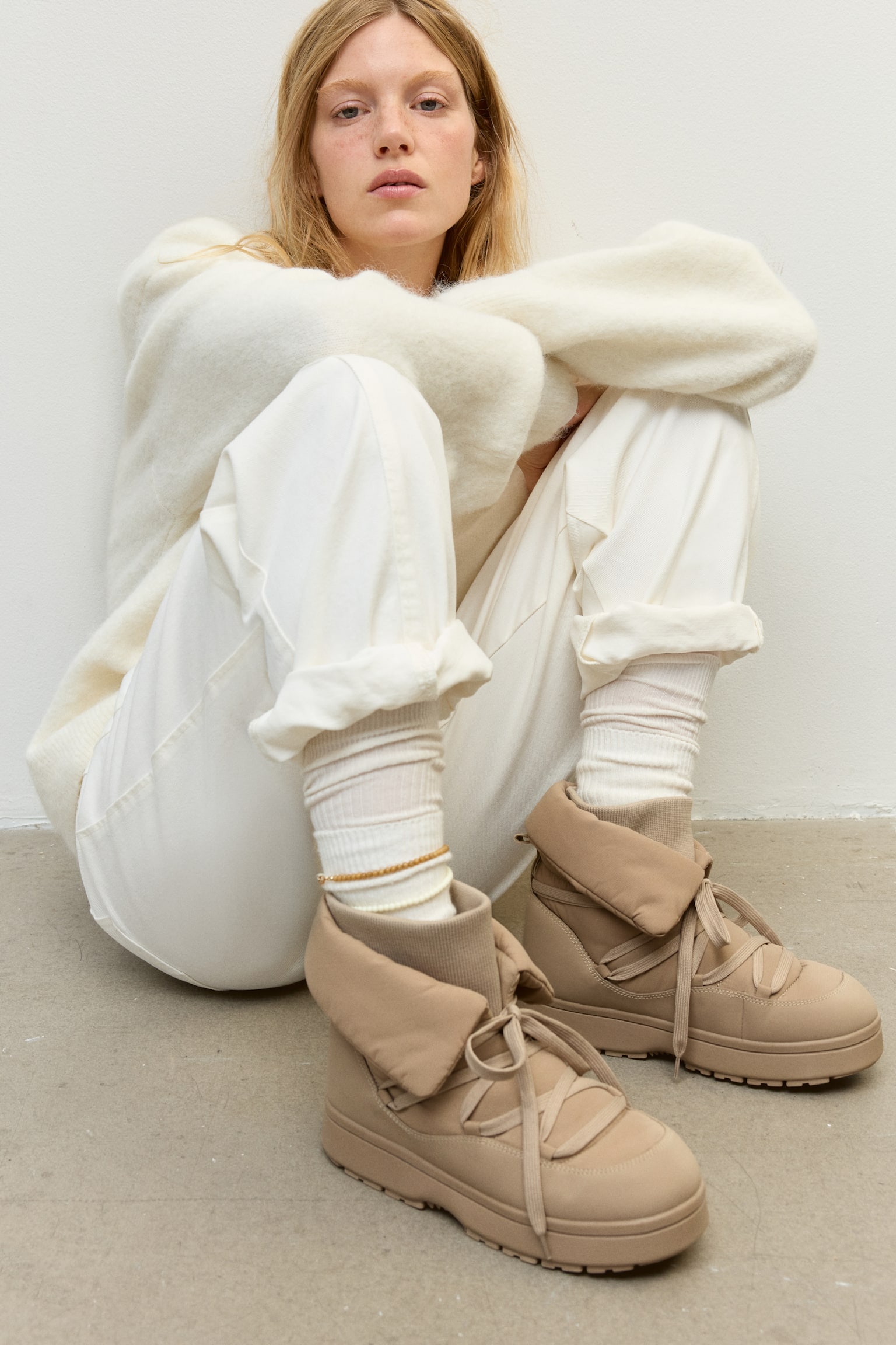 Женские ботинки H&M Warm-Lined Padded, цвет: Серо-коричневый — фото 3