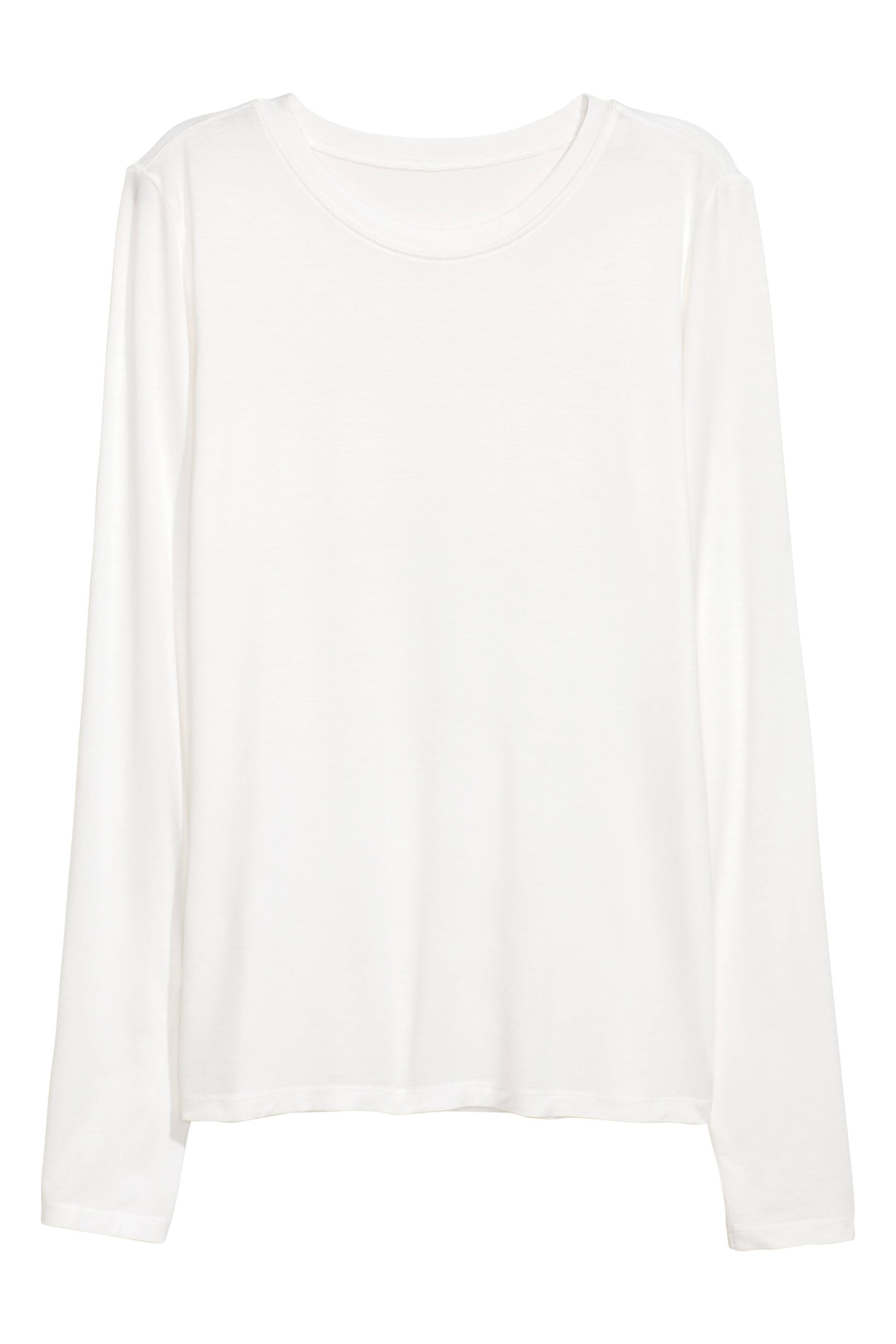 View larger image: Long-sleeved top - White - Ladies | H&M GB 1