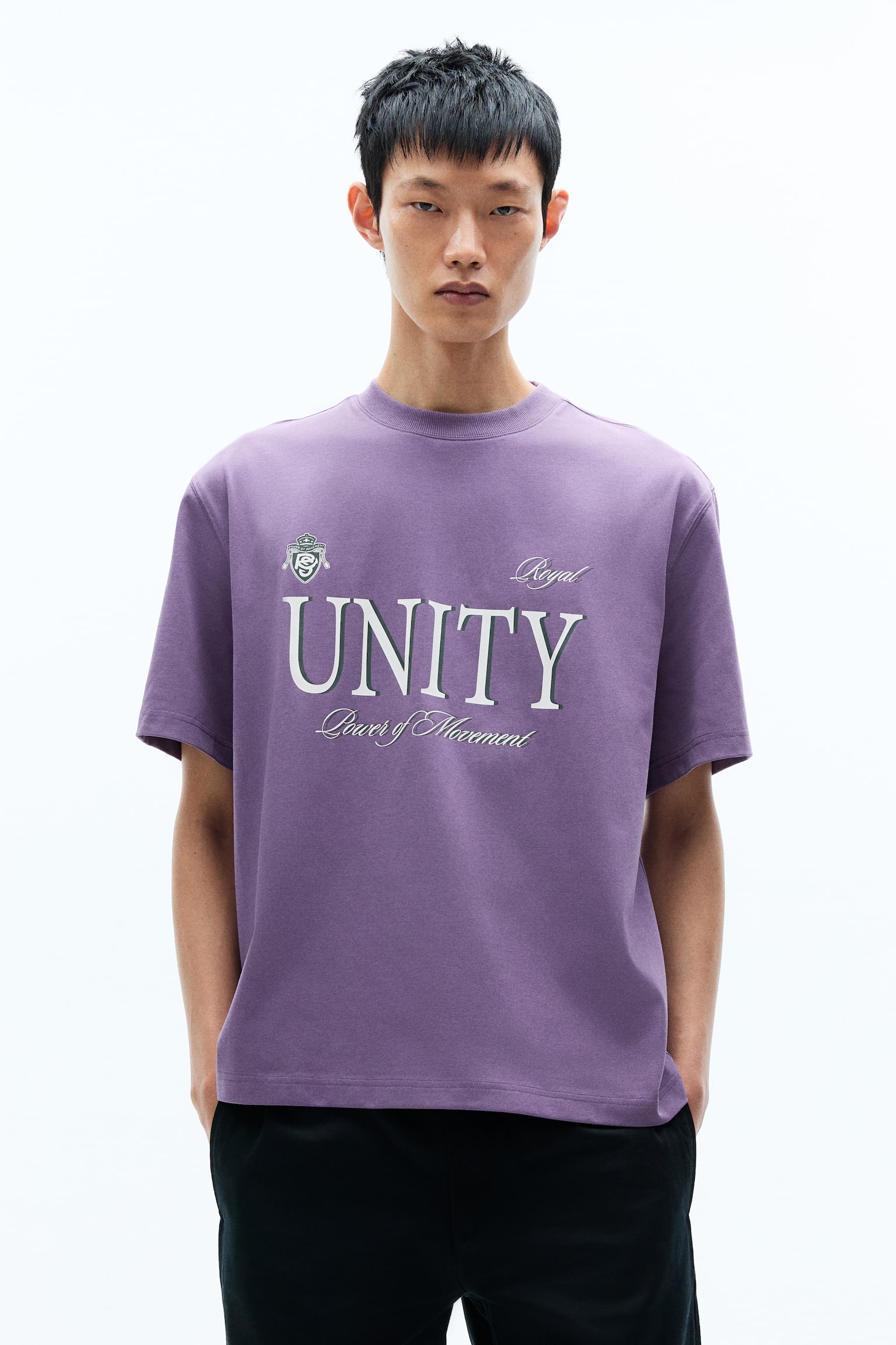 Loose-Fit Printed T-Shirt - Purple/Unity/Black/Powerful/Red/Always Powerful/Light beige/Powerful - 1
