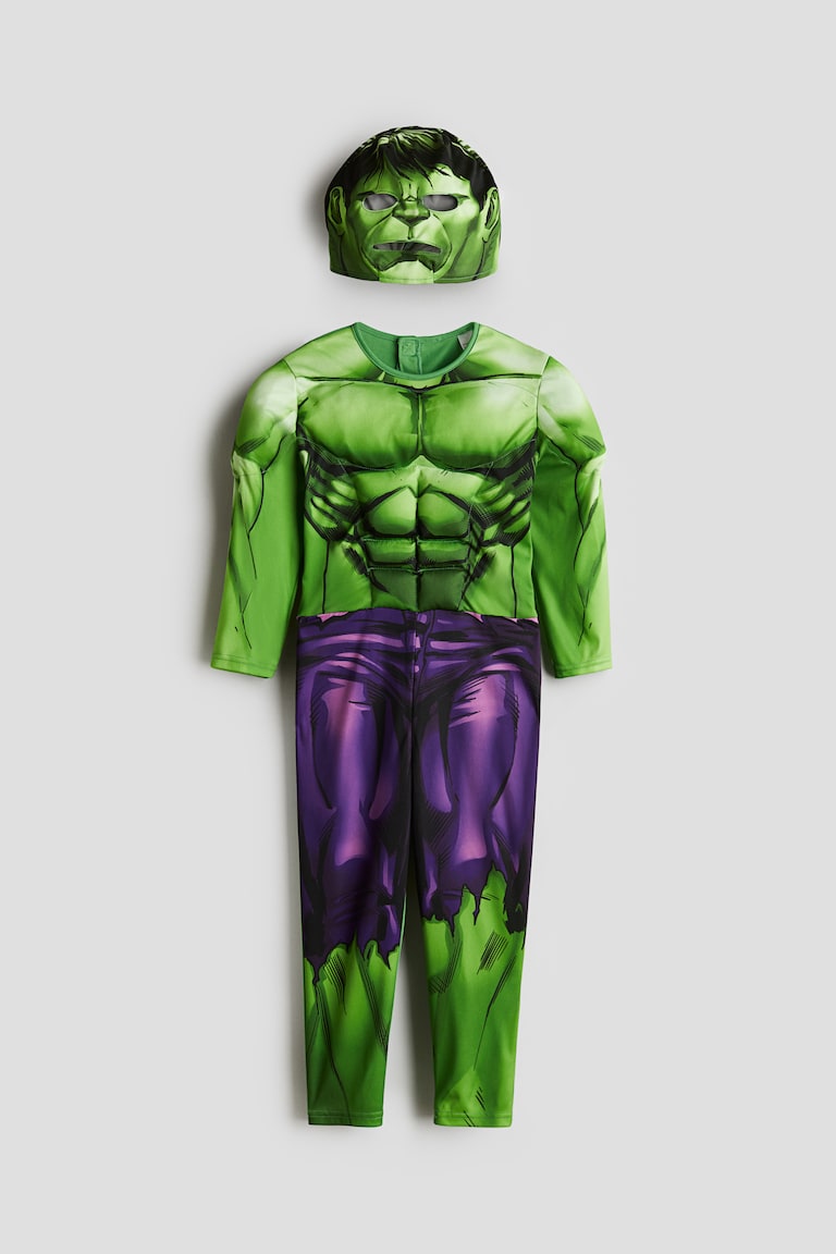 Hulk Maschera Vestito Carnevale Hulk Disney Marvel Costume Hulk