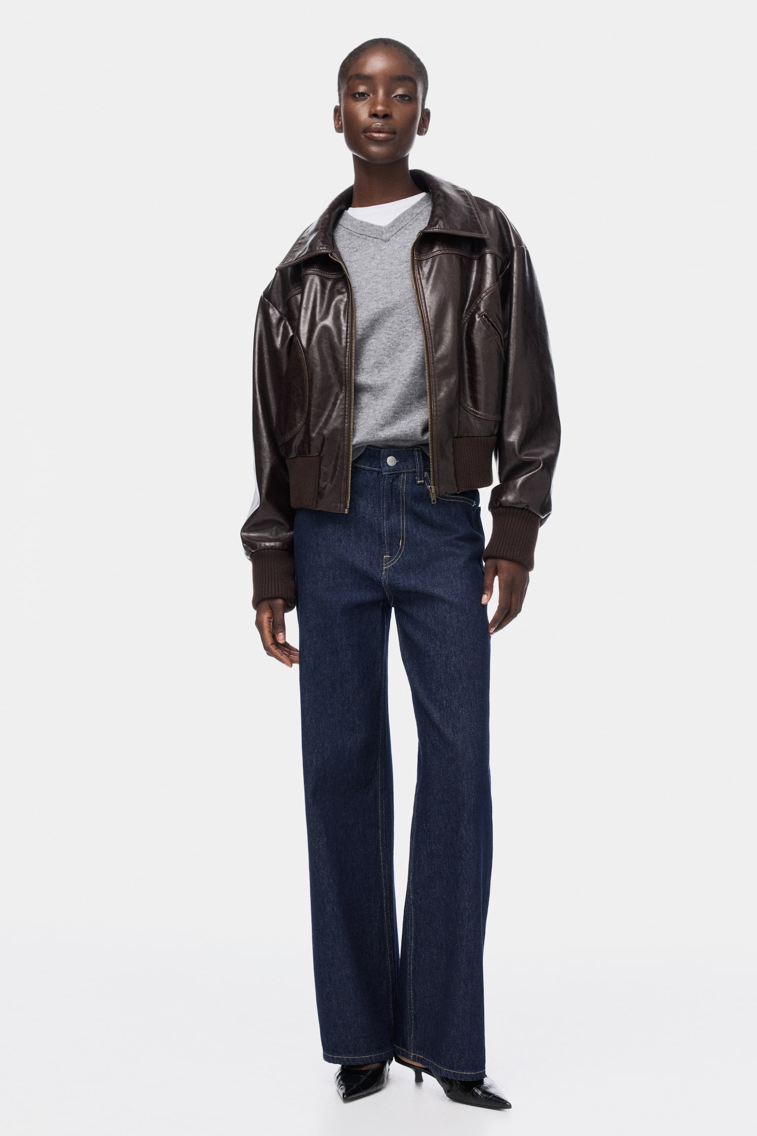 Wide High Waist Jeans - Bleumarin-denim/Albastru-denim închis/Negru-prespălat/Albastru-denim/Albastru-denim/Negru/Albastru-denim închis/Alb/Gri-denim/Albastru-denim închis/Gri-închis/Albastru-denim deschis/Albastru-denim/Gri/Albastru-denim deschis/Negru/Albastru-denim deschis/Alb - 1