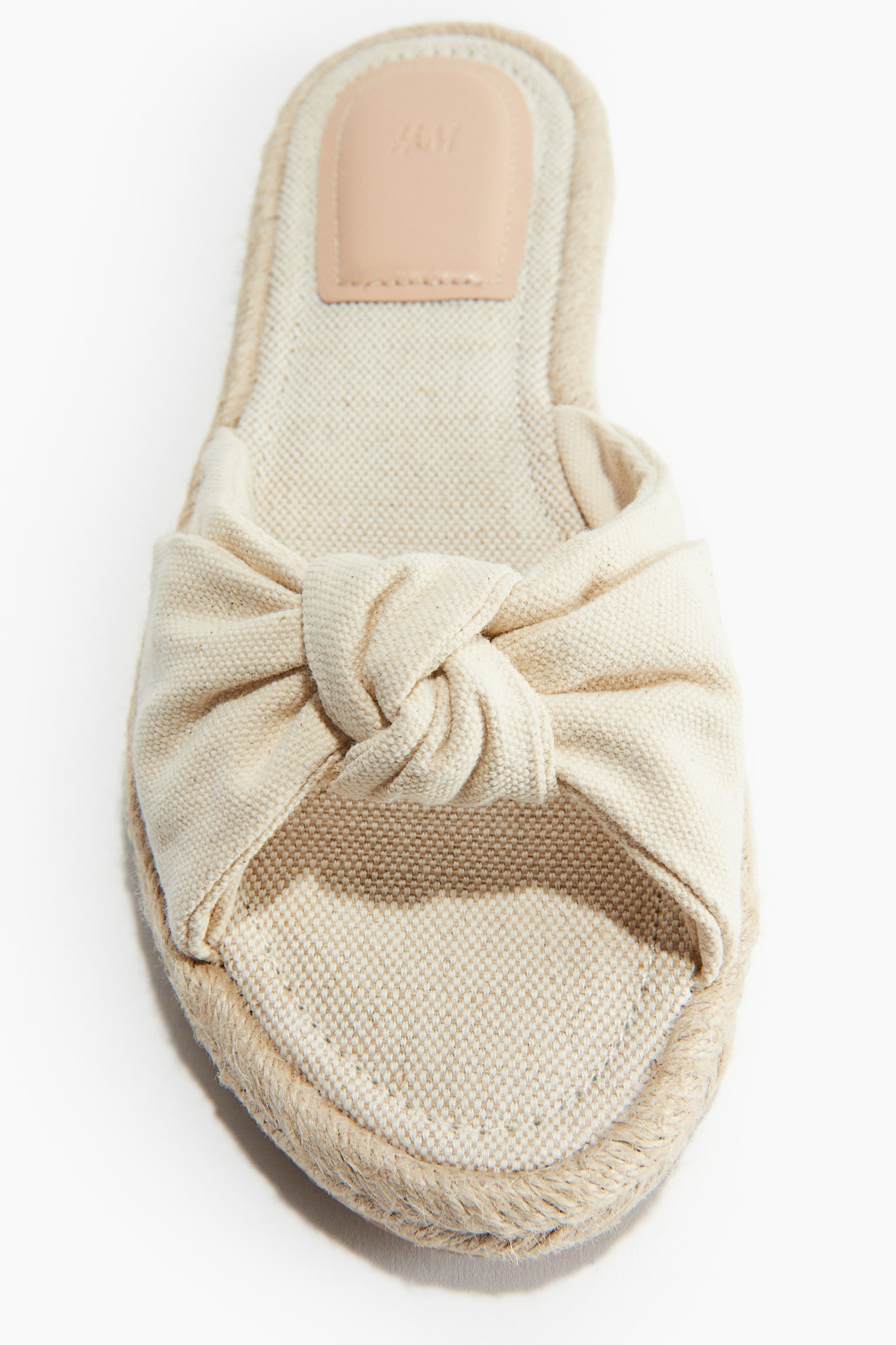 Pantoletten-Espadrilles mit Twistdetail - Hellbeige/Schwarz/Hellrosa/Denimblau - 3