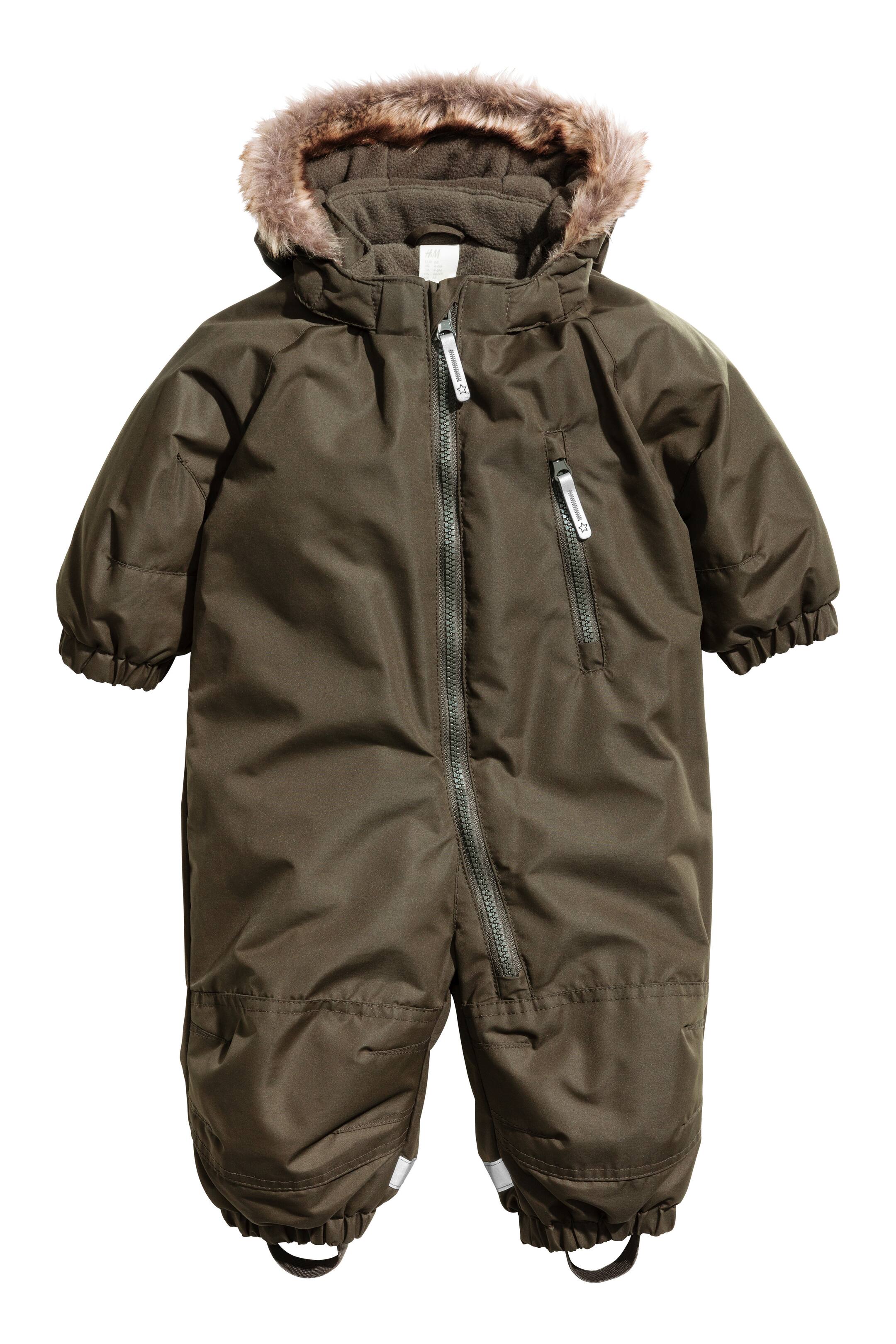 View larger image: Padded outdoor all-in-one suit - Dark khaki green - Kids | H&M GB 1