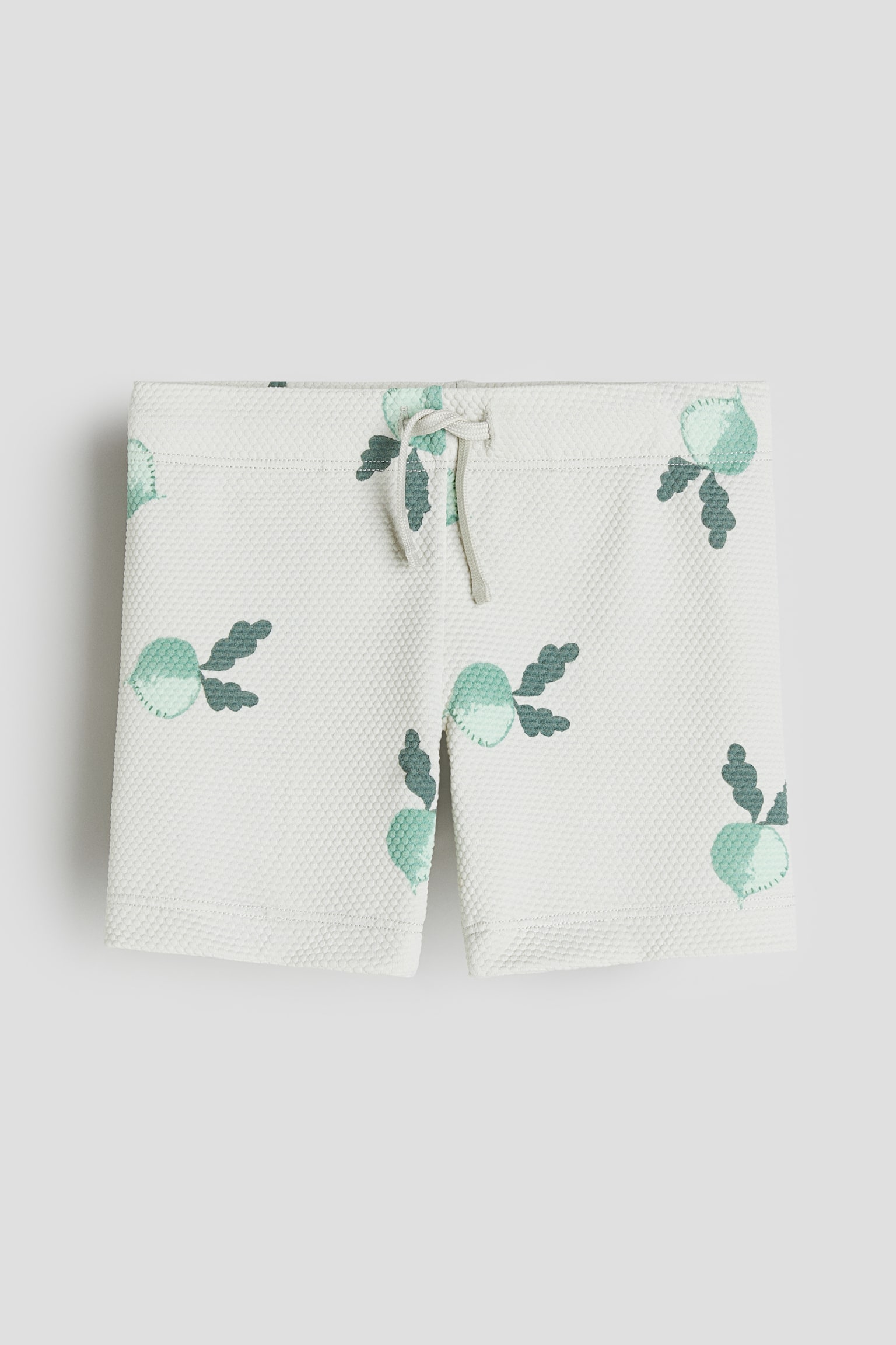 Textured Swim Shorts - Light dusty green/Beetroot - 1