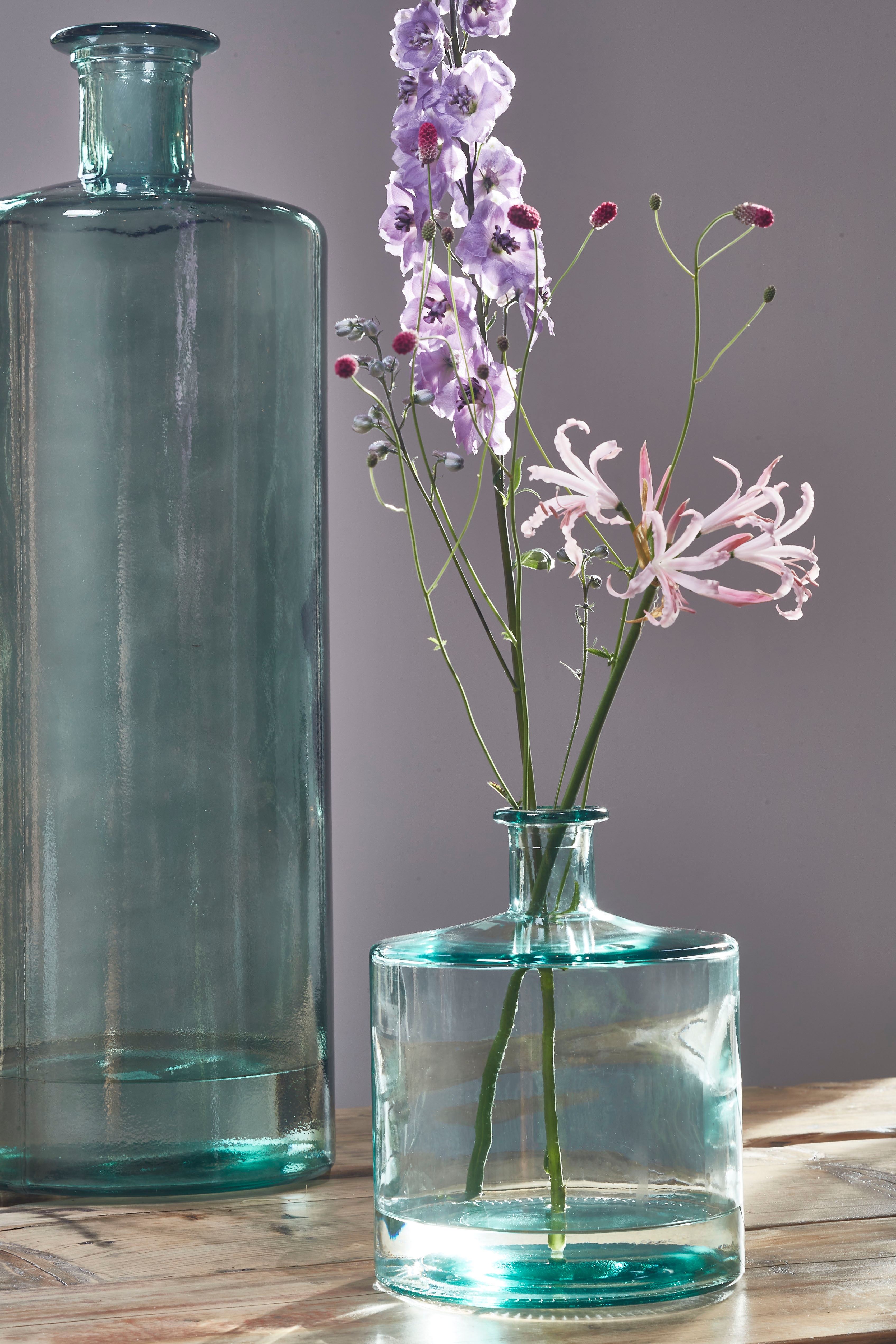 Vase aus recyceltem Glas - Grau