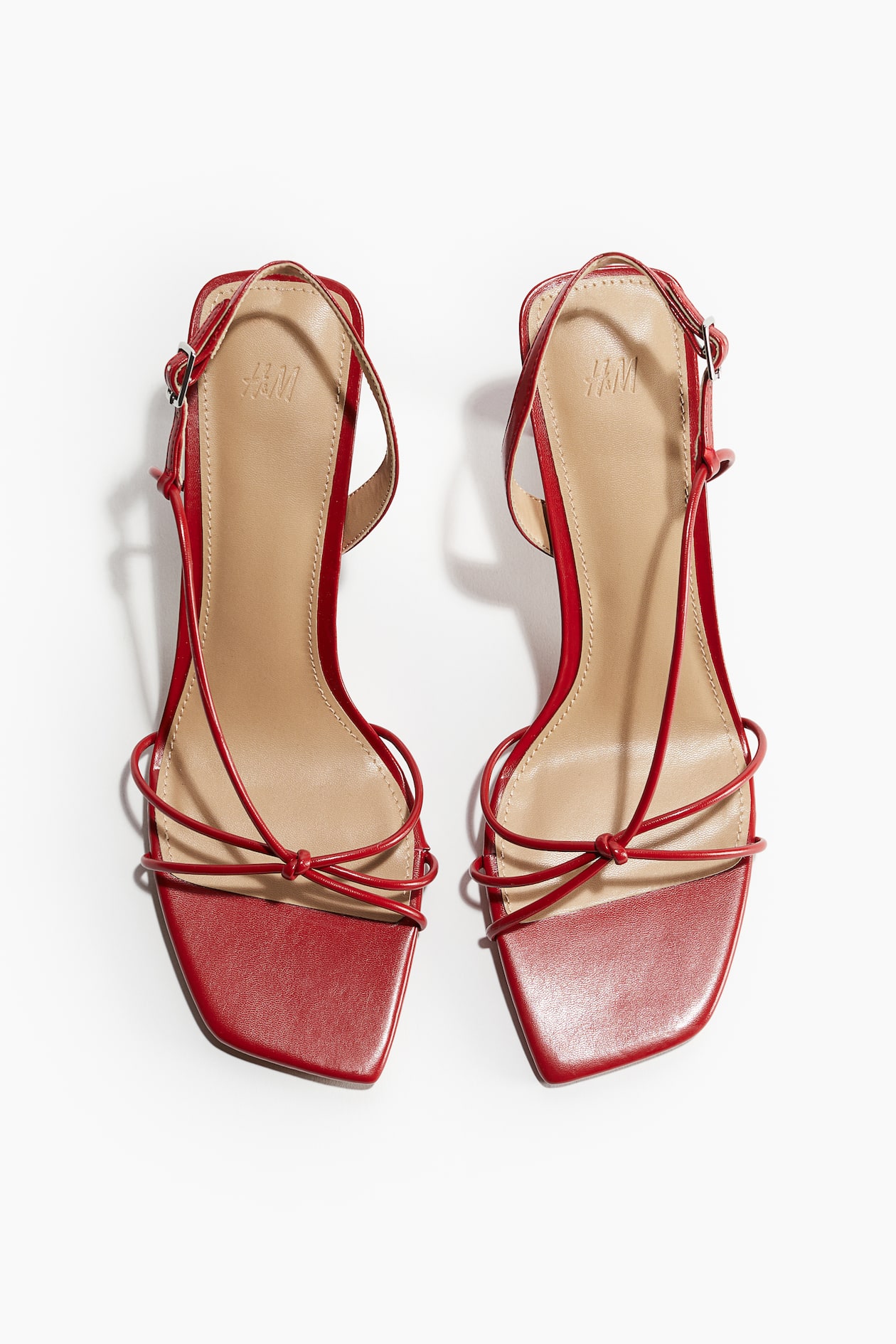 Heeled Strappy Sandals Red Ladies H&M PH