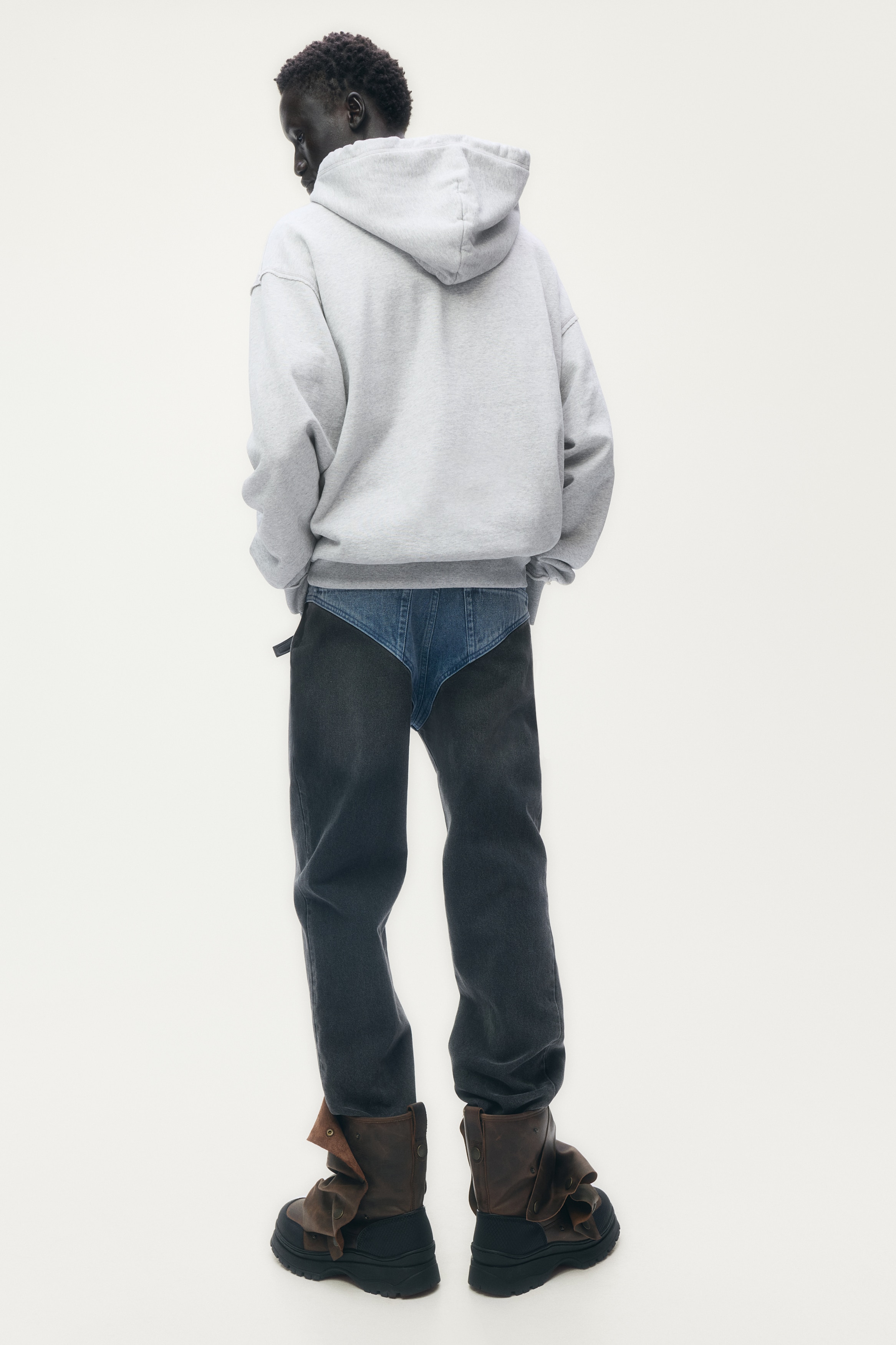 刺繍ディテールスウェットパーカ - ライトグレーメランジ - Men | H&M JP