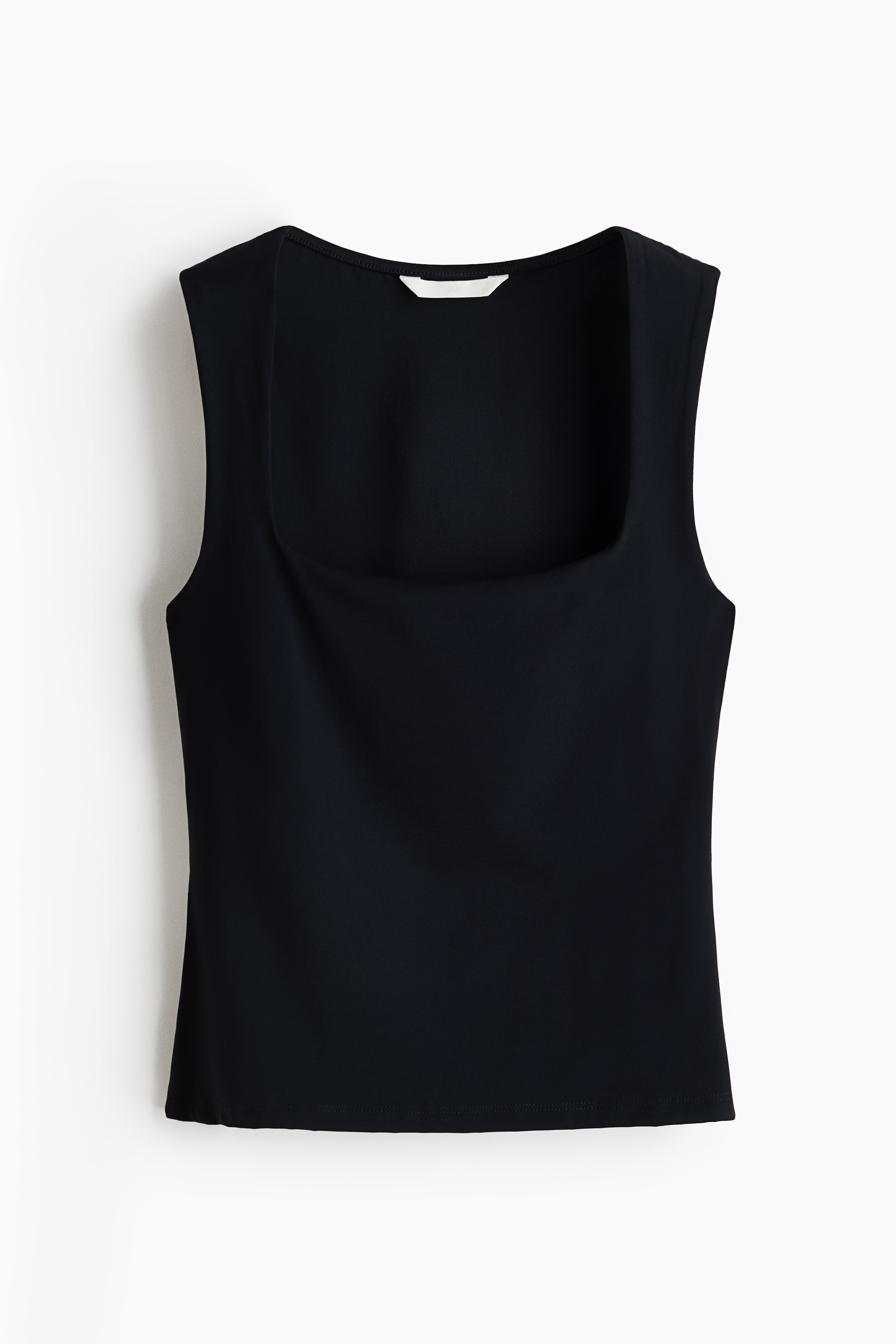 スクエアネックタンクトップ - ブラック - レディース | H&M JP