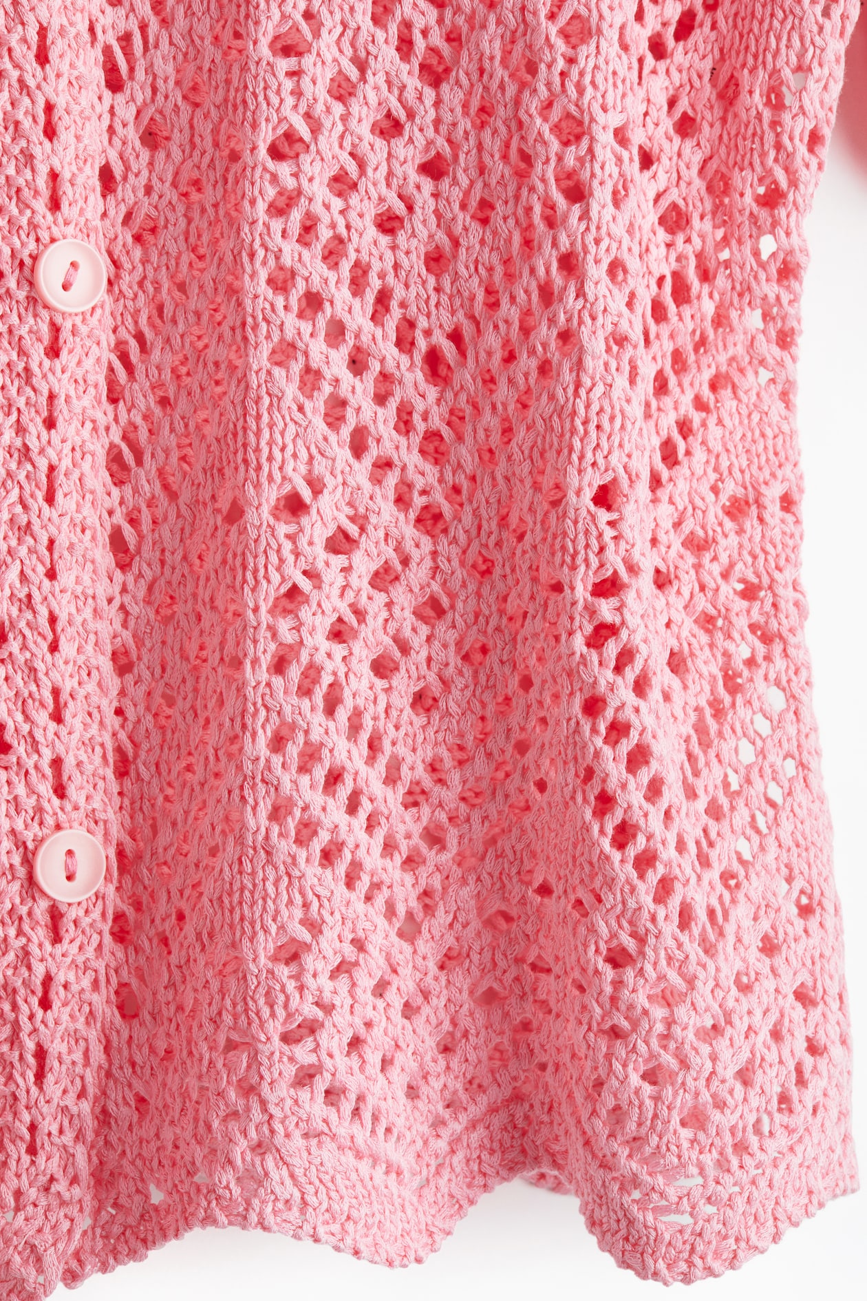 ajourgebreide-overhemdblouse-met-korte-mouwen-lichtroze-dames-h-m-nl