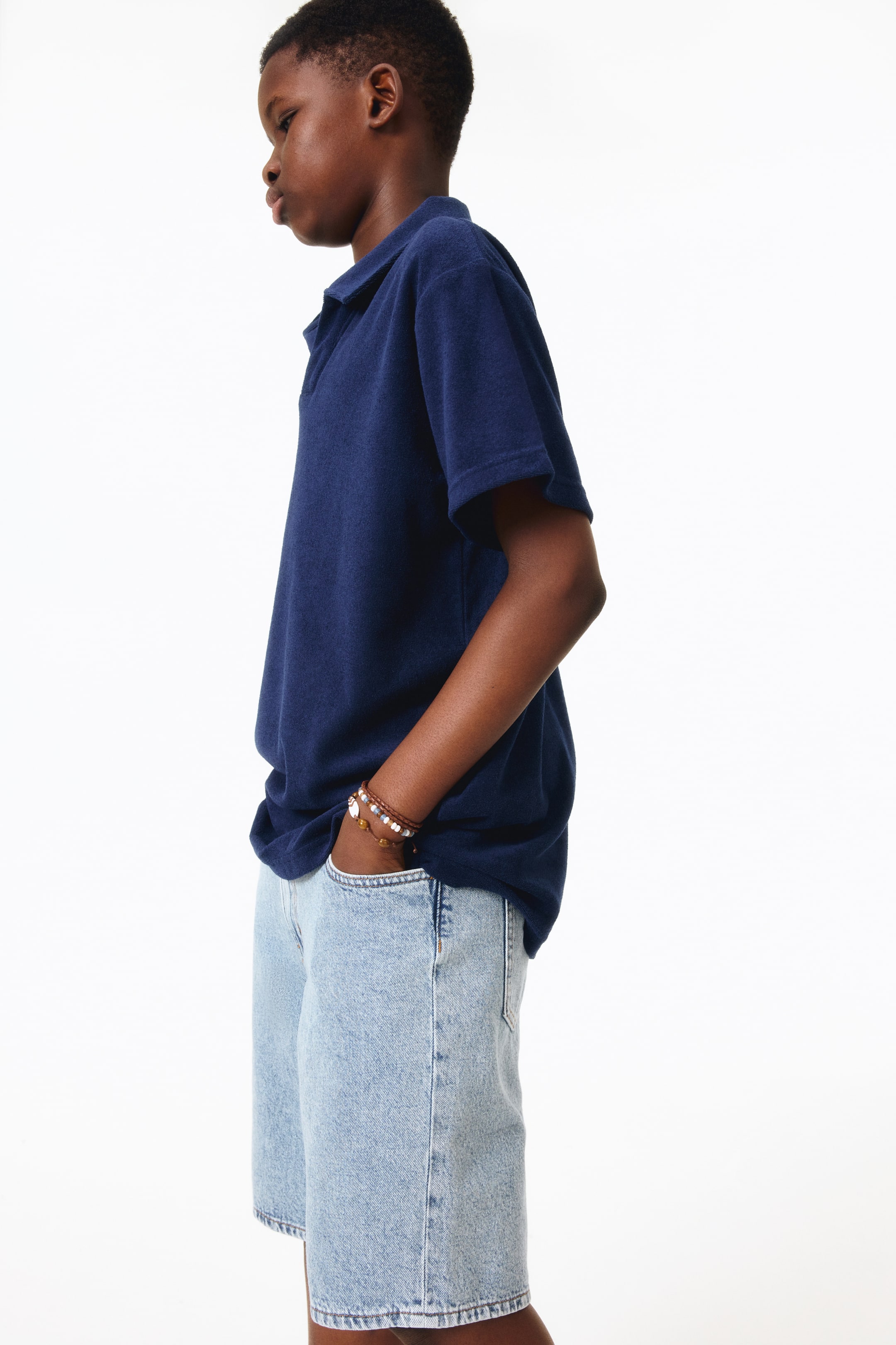 Детские шорты H&M Loose-Fit Denim Shorts — фото 5