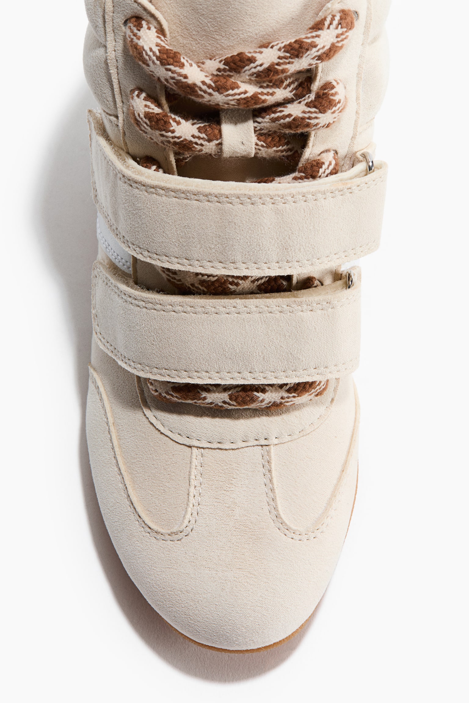 Женские топы H&M Wedge-Heeled High Tops, цвет: Светлый бежевый / Белый — фото 4