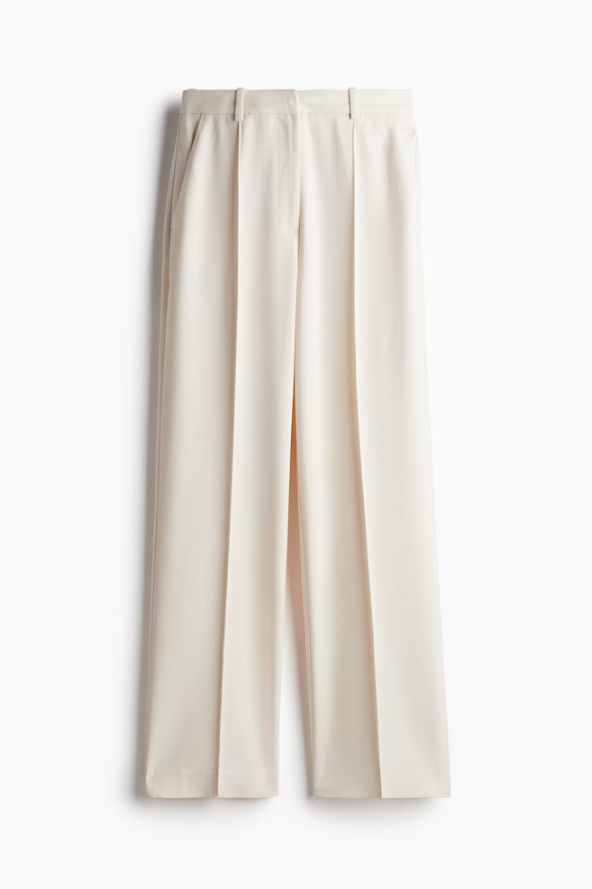 Pantalón con raya - Crema - 1