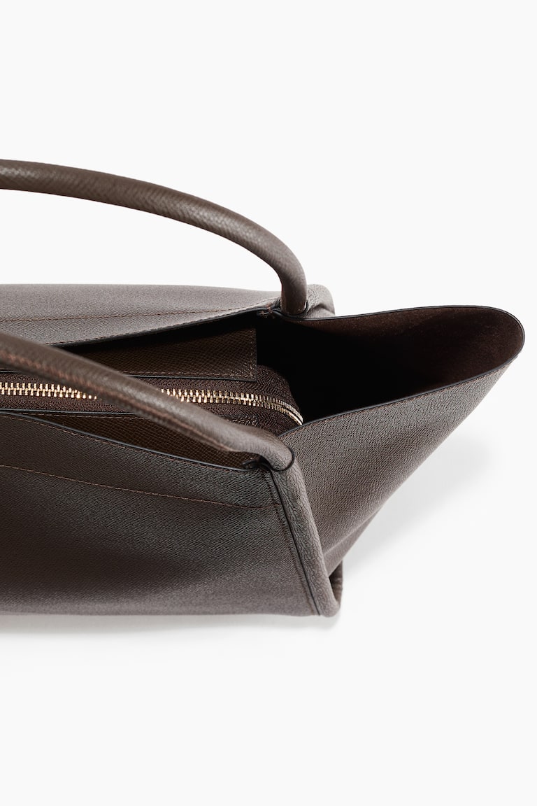 Chanel Shopper Calf Dark Brown | SACLÀB