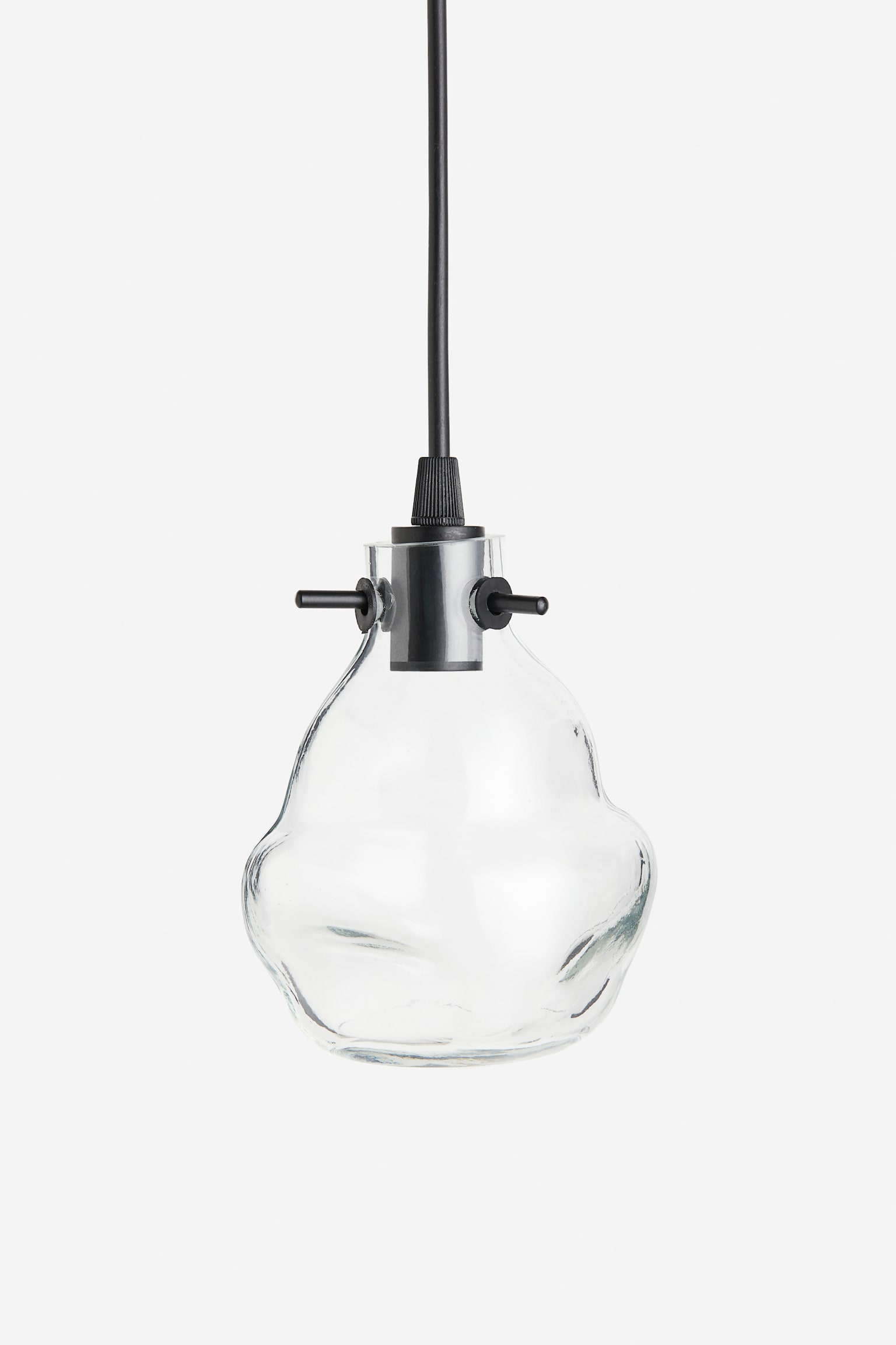 Glass pendant light - Black/Transparent - 1