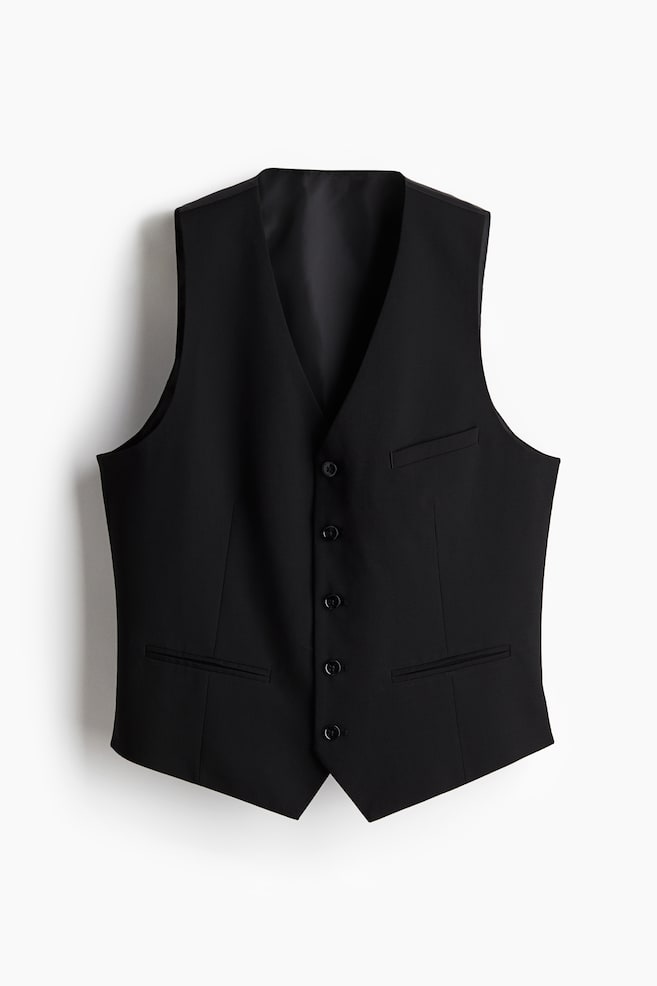 Slim Fit Suit Vest - Black/Navy blue/Dark blue - 2
