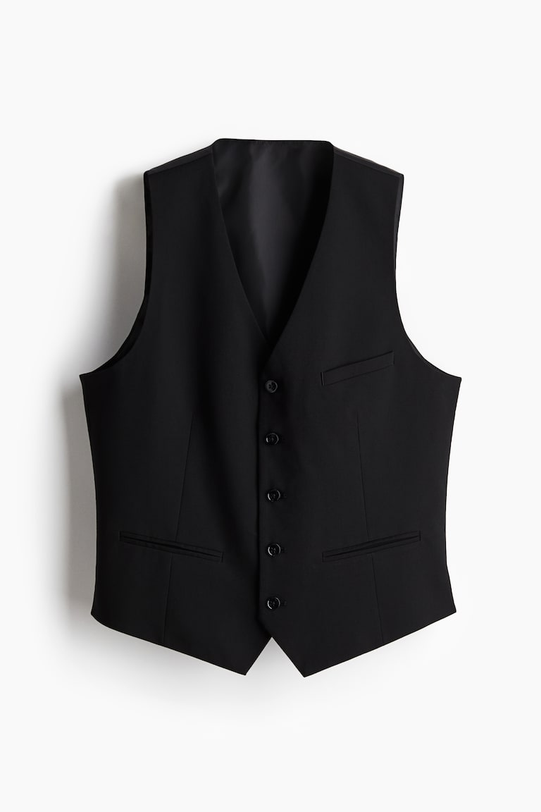 Slim FIt Suit waistcoat Black Men H&M MY