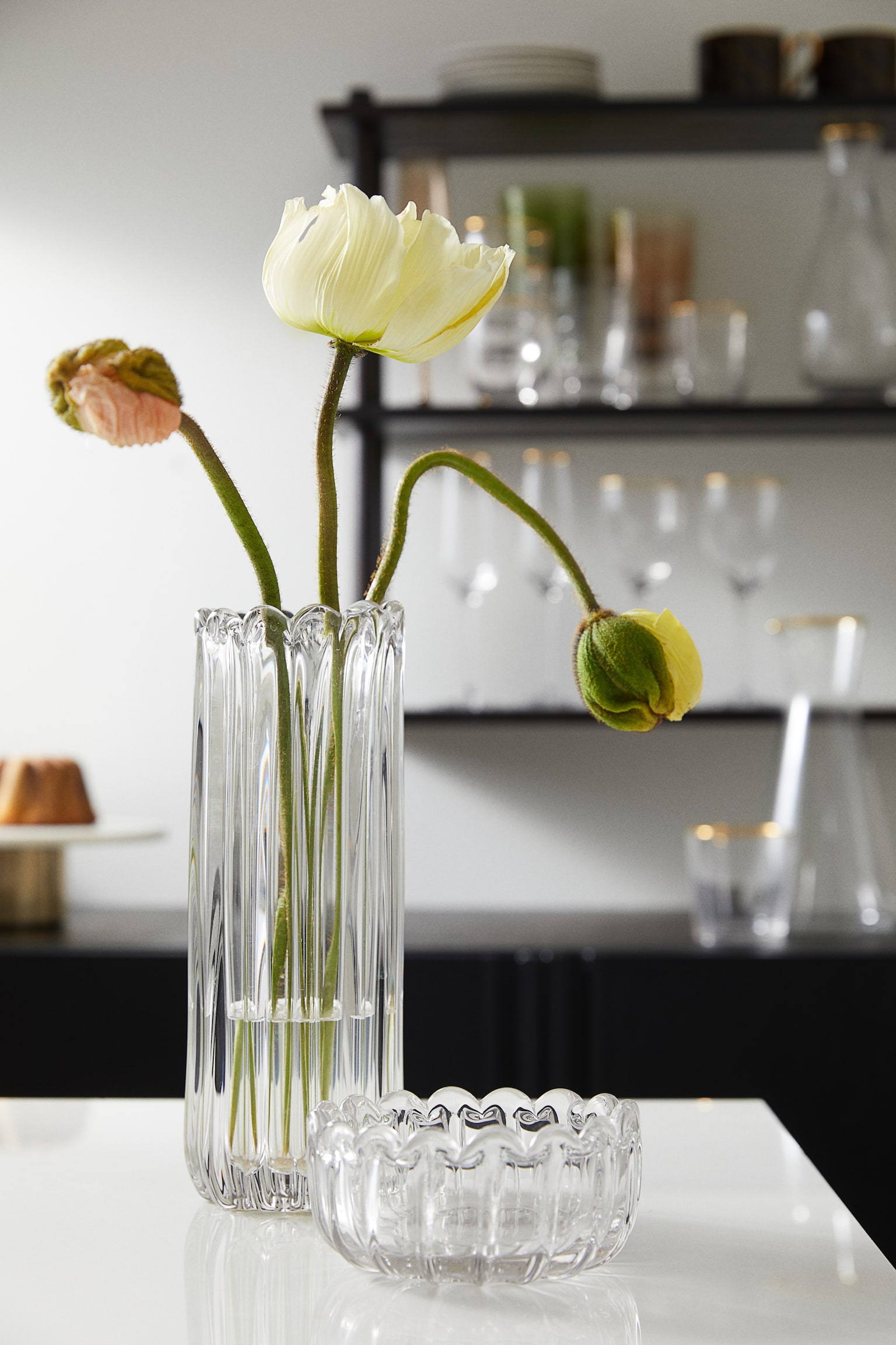 Tall glass vase - Clear glass - 2