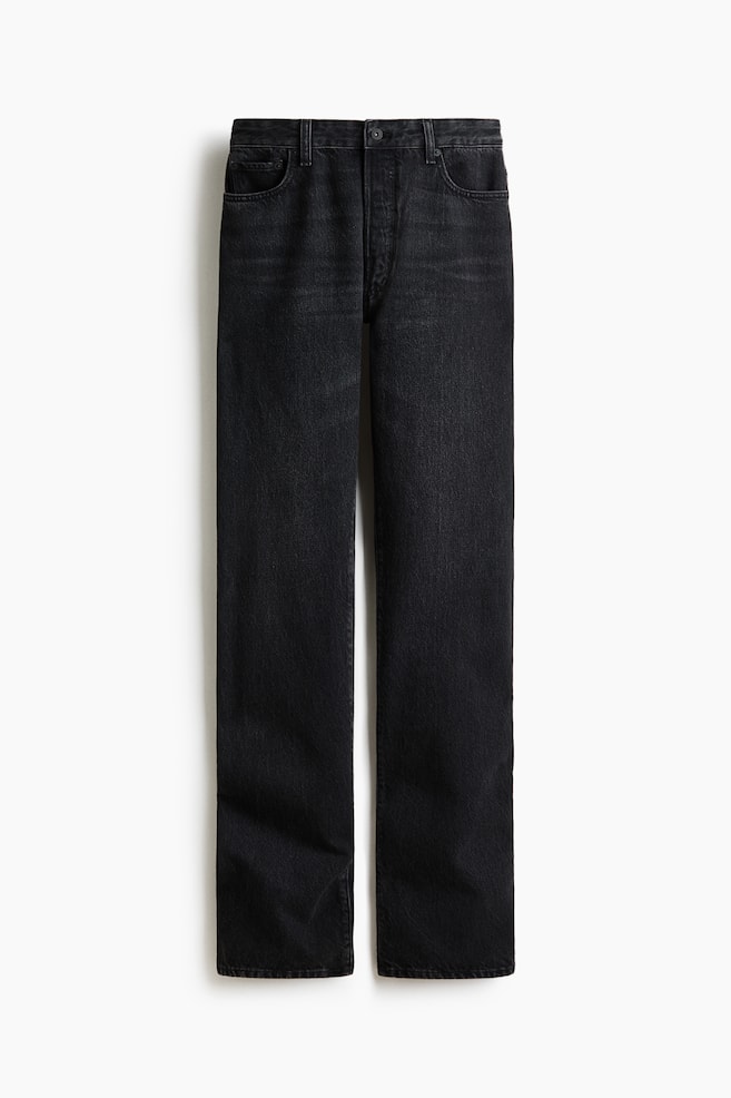Straight-Leg Jeans - Black - 1