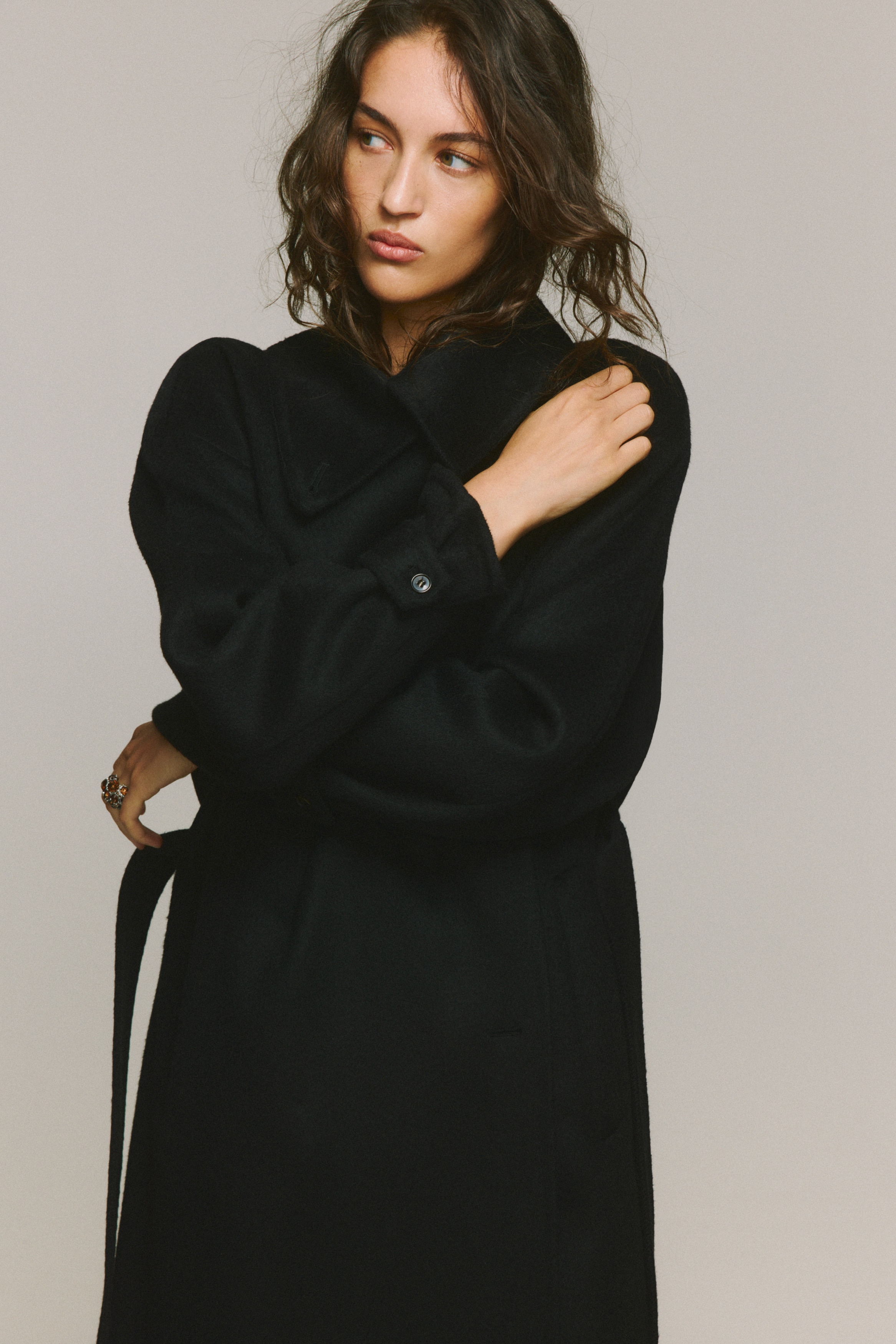 Women's Black Handmade Wool-Blend Coat | H&M US