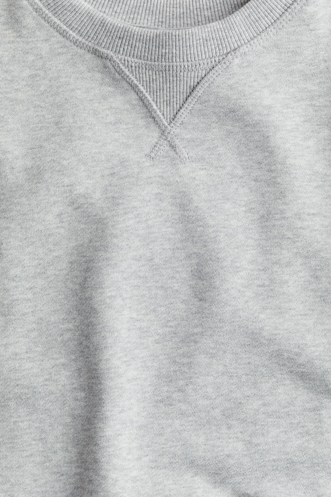 Crewneck Sweatshirt-Light gray melange - 2