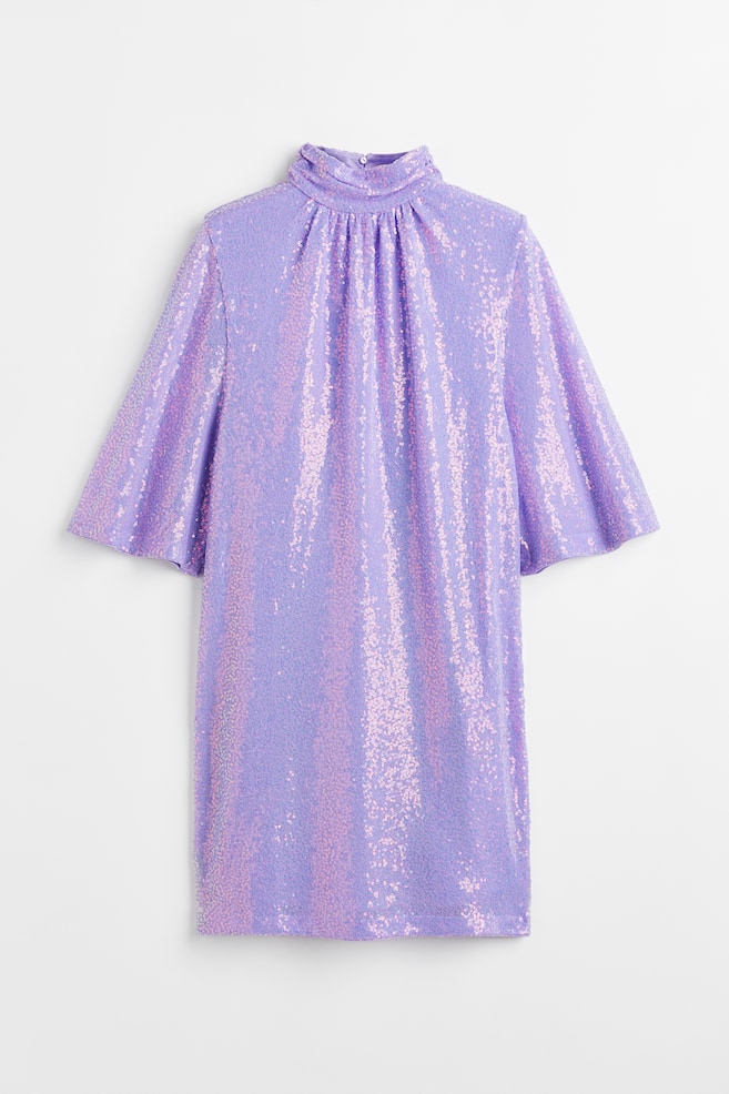 Sequined dress - Light purple/Sequins - 1