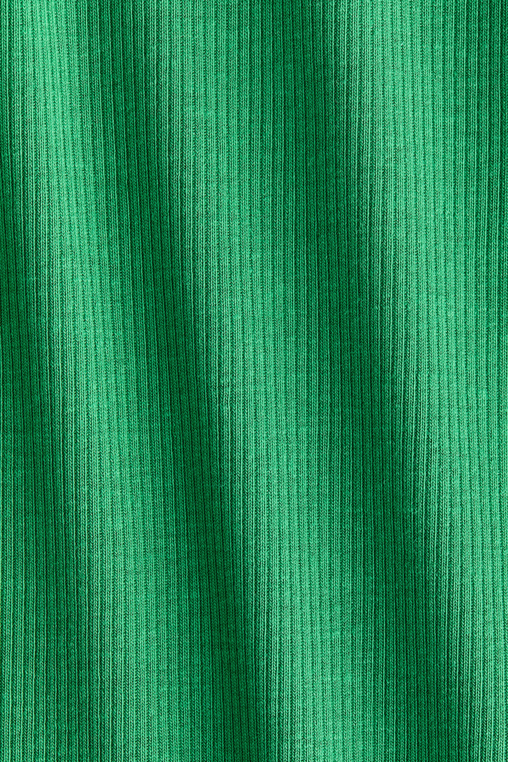 Long-Sleeved Ribbed Top