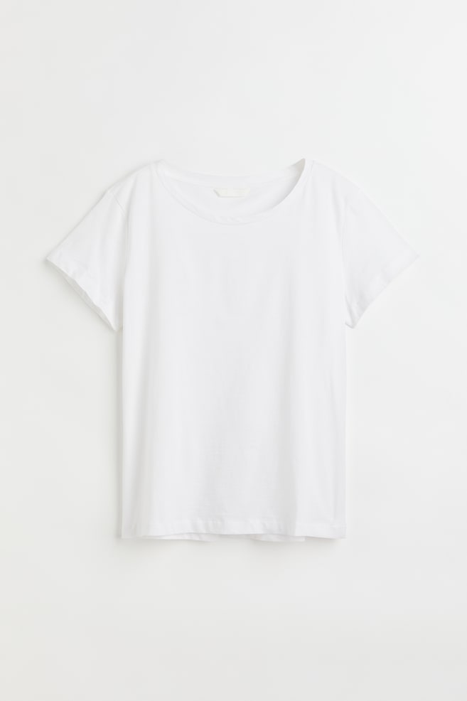 T-Shirt aus Baumwolle - Weiß/Schwarz/Hellrosa/Blau - 2