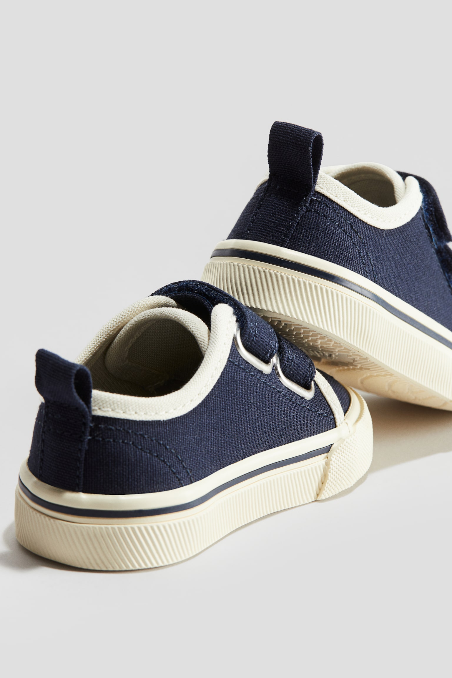 Canvas Sneakers - Navy blue/White/Dusty green - 2