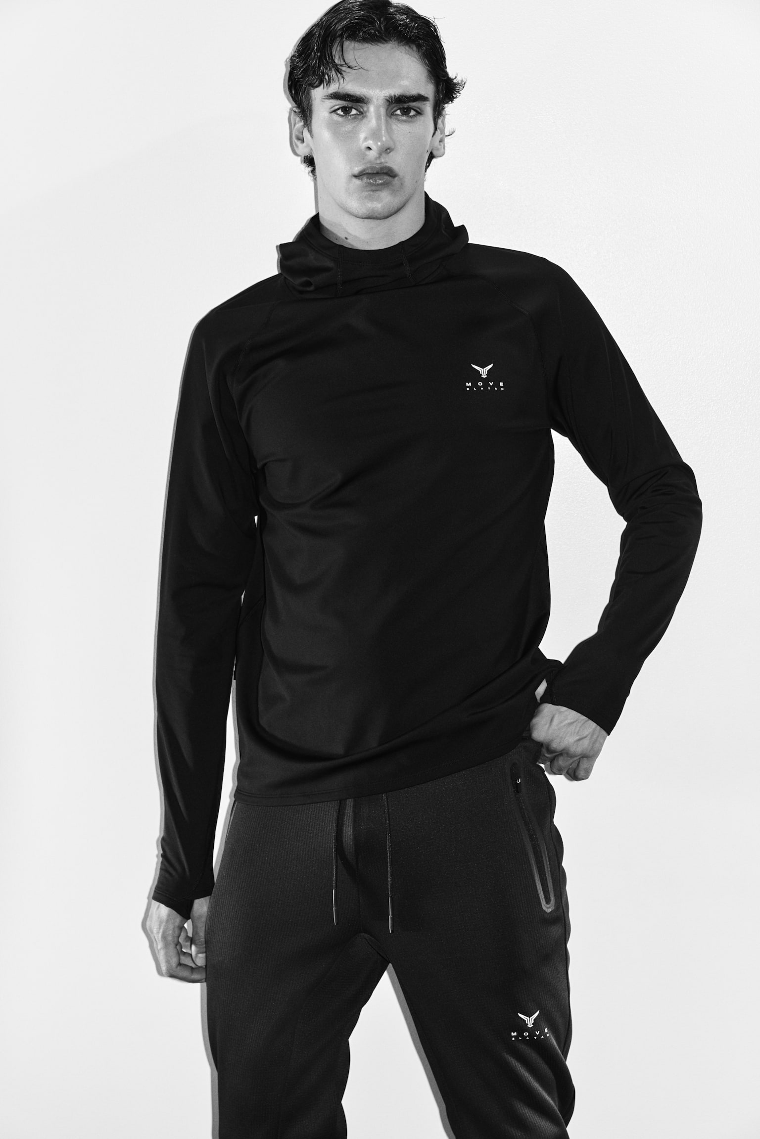 Warming sports hoodie with ThermoMove™ - Black/Move Zlatan/Cream/Move Zlatan - 6