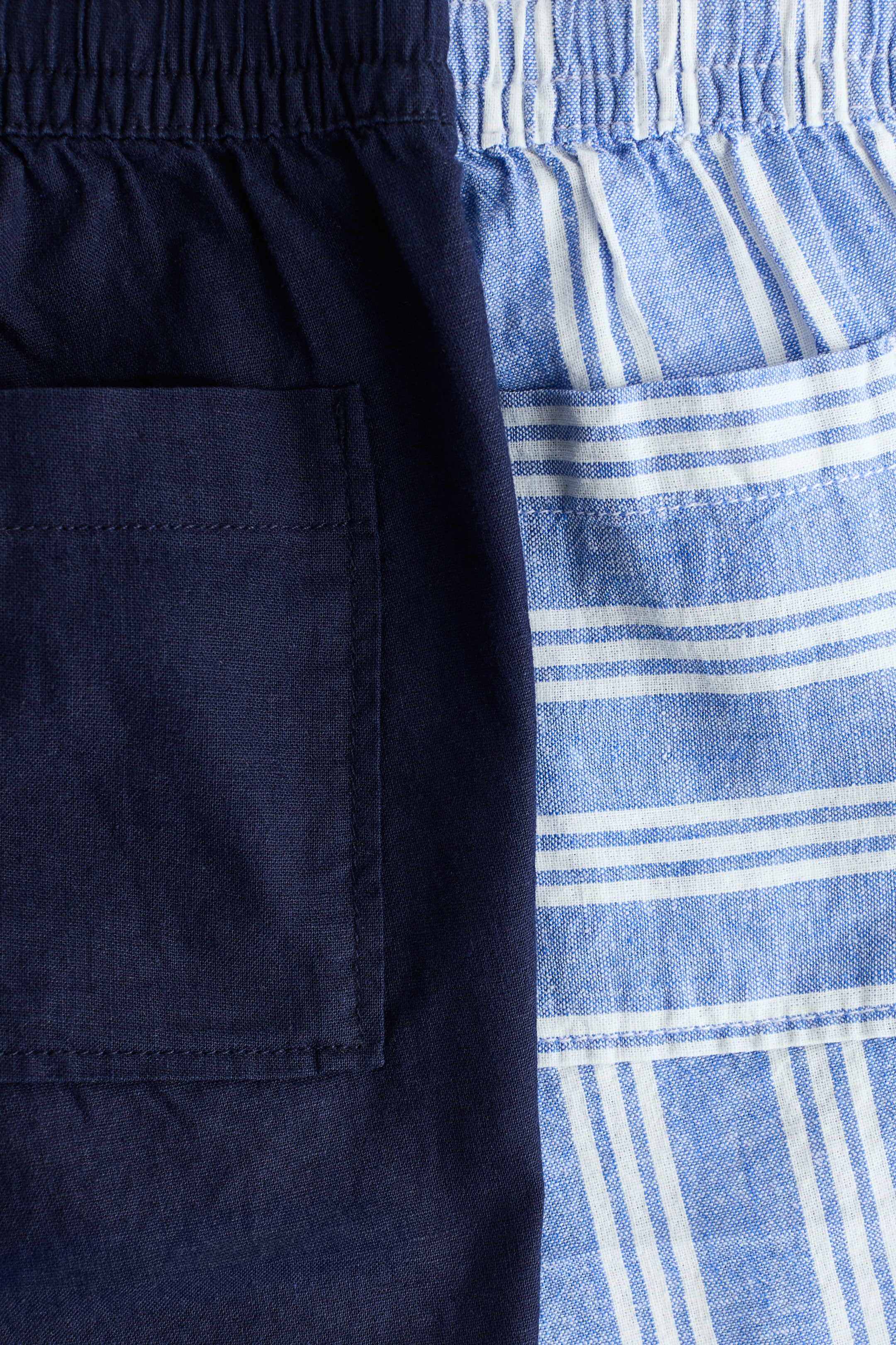 Lot de 2 shorts en lin mélangé