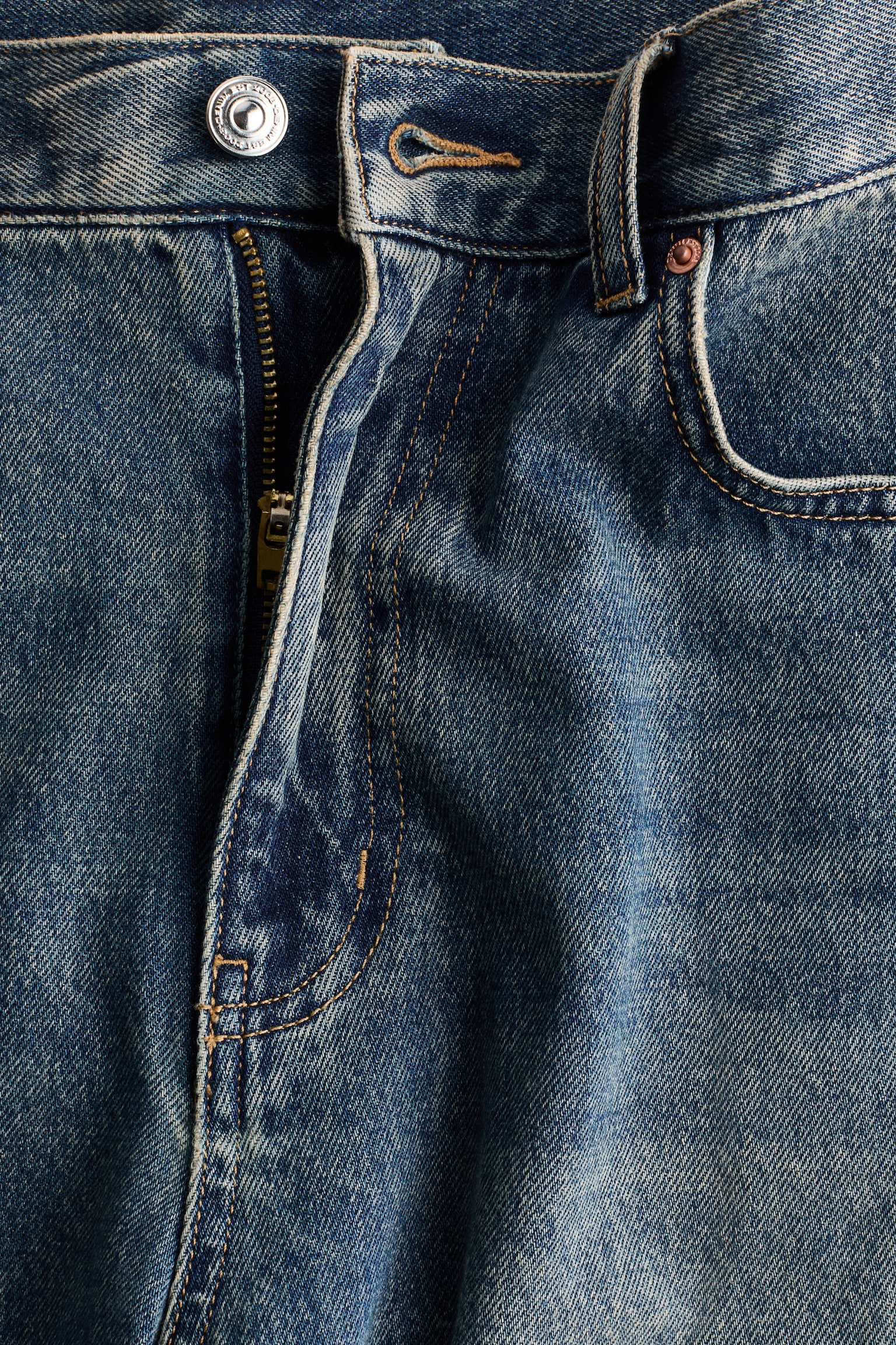 Barrel Regular Waist Jeans - Dunkles Denimblau/Denimblau - 6