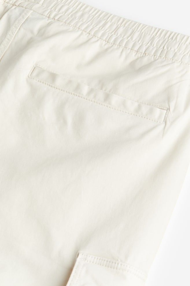 Cargojoggers i bomuld Relaxed Fit - Creme/Beige - 5