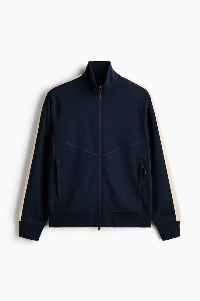Regular Fit Track jacket with DryMove™ - Dark blue/Light burgundy/Black - 1